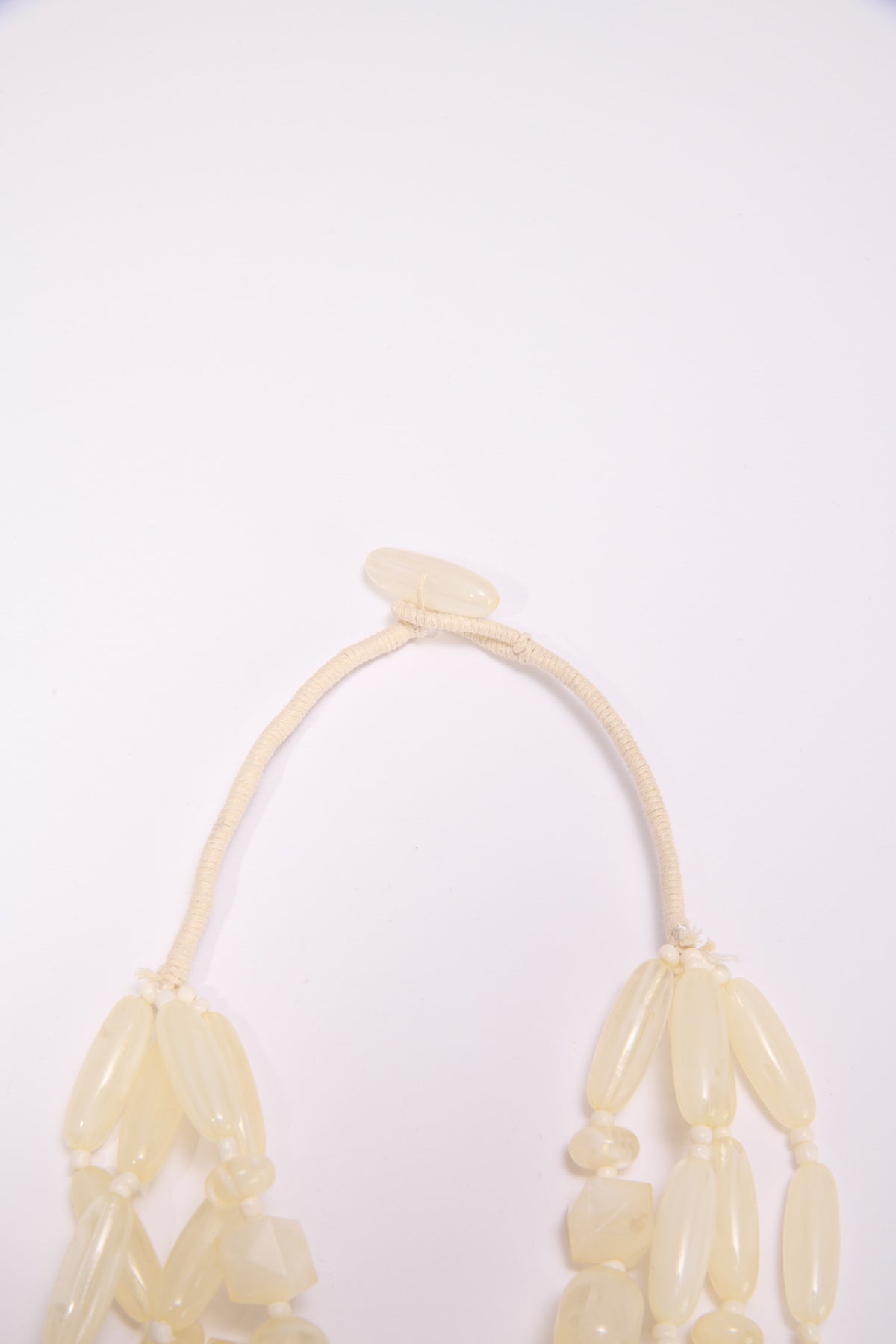 Collana donna 4 fili pietre varie forme - Bianco