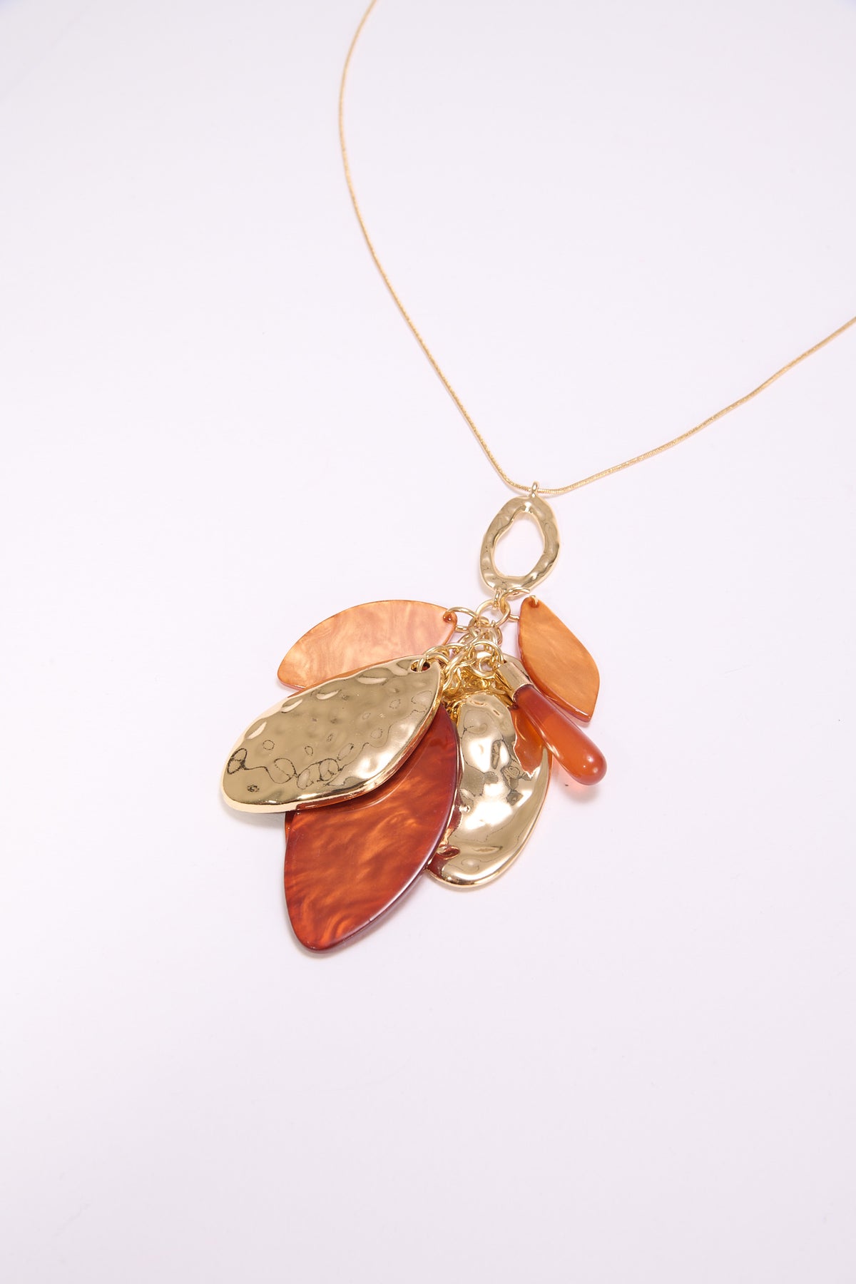Collana donna lunga petali pendenti - Moro