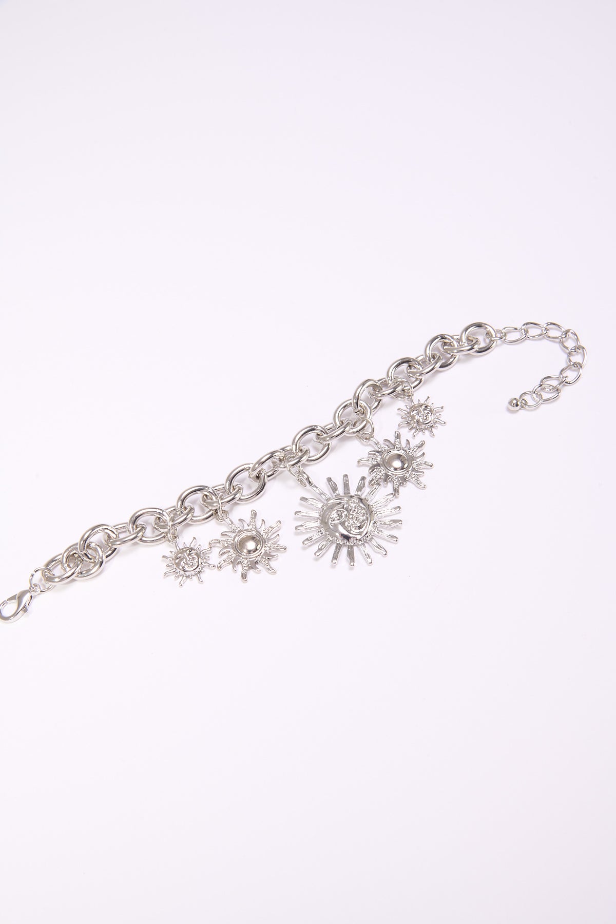 Bracciale donna con sole pendenti - Argento