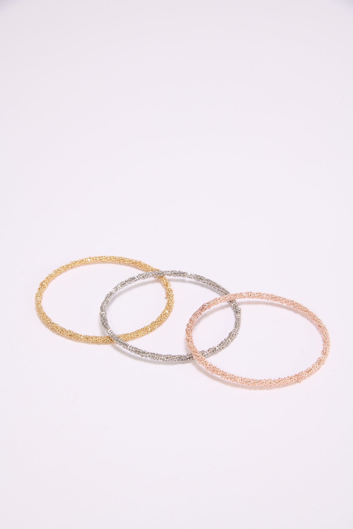 Bracciale donna card 3 pezzi sottili multi - Argento
