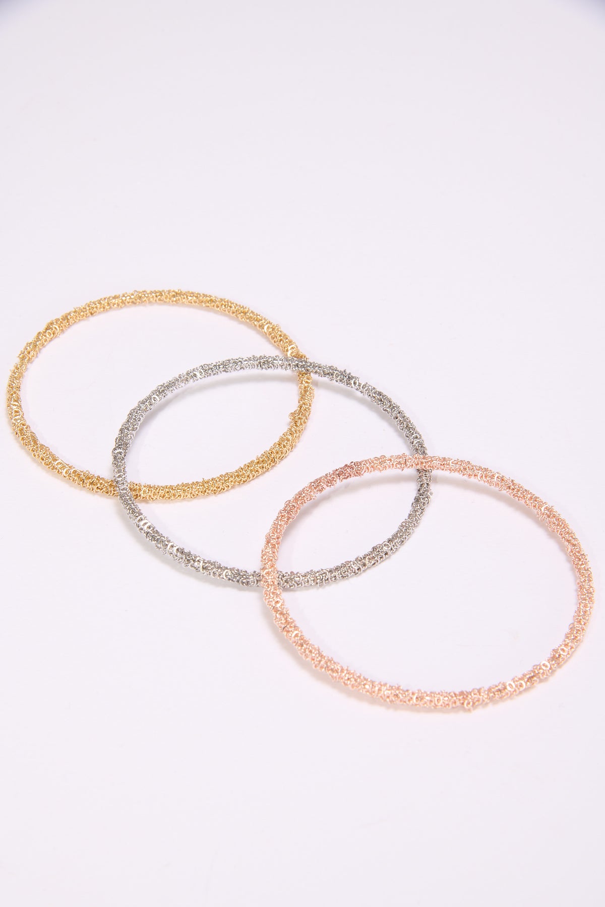 Bracciale donna card 3 pezzi sottili multi - Argento