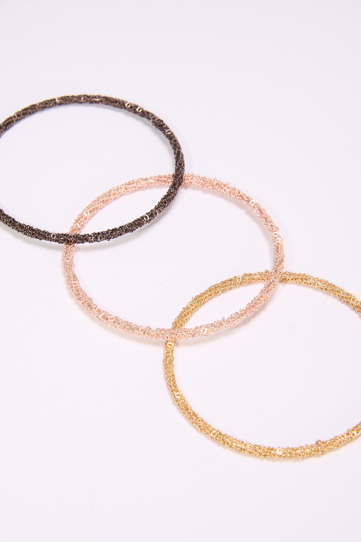 Bracciale donna card 3 pezzi sottili multi - Rosa