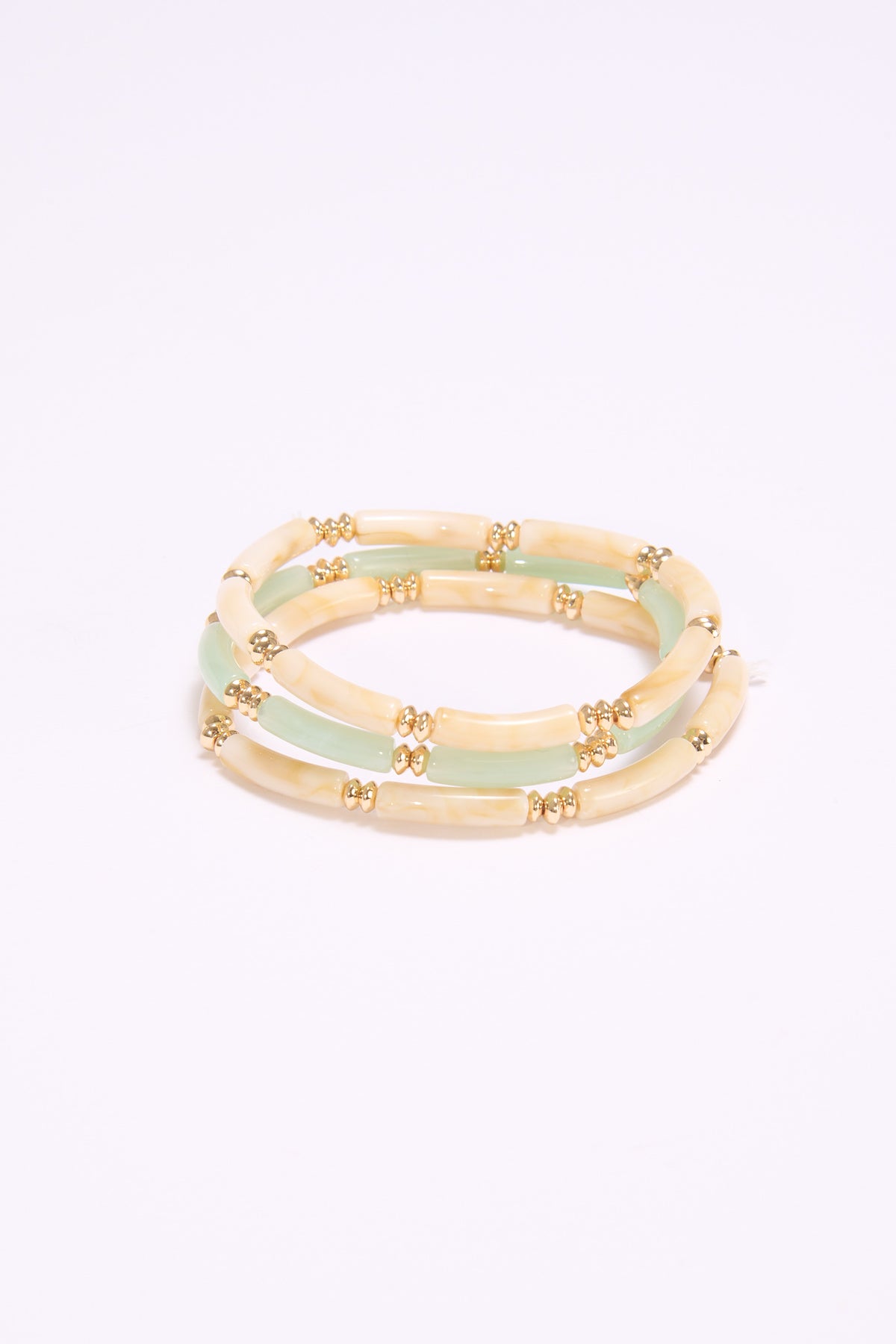 Bracciale donna 3 pezzi elastici pietra - Turchese
