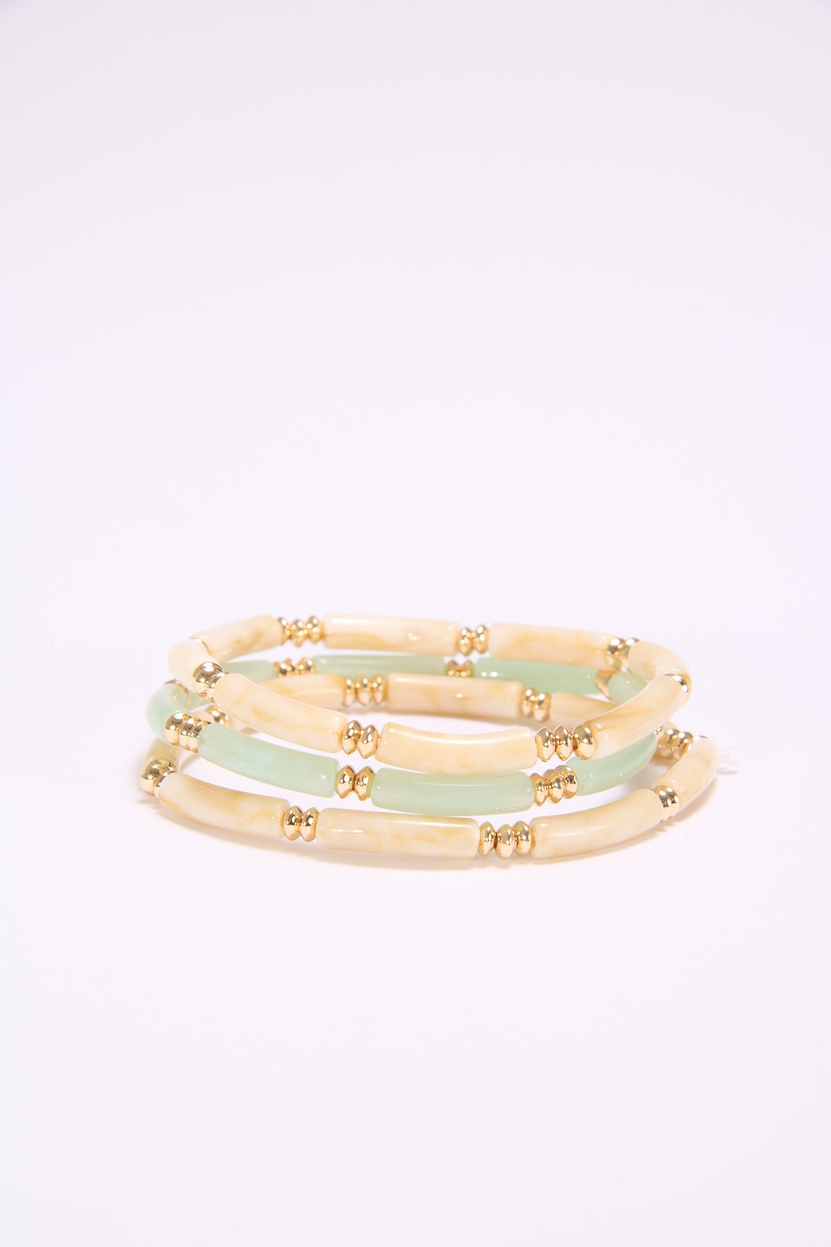 Bracciale donna 3 pezzi elastici pietra - Turchese