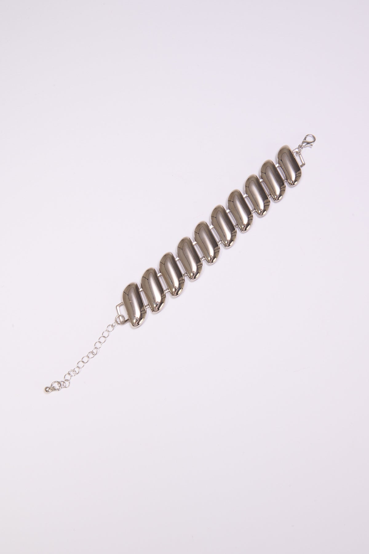 Bracciale donna maglia doppia - Argento