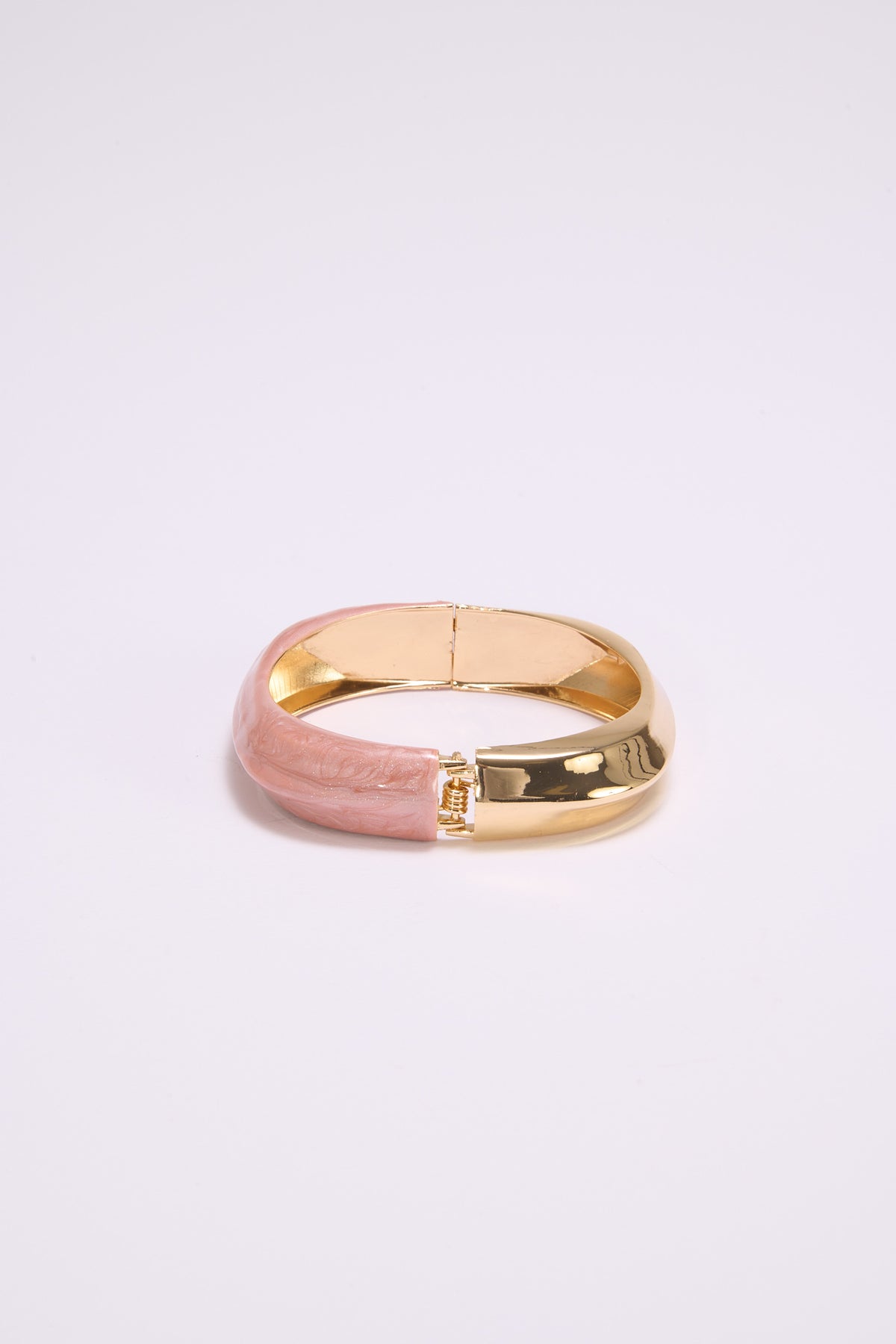 Bracciale donna rigido quadrato con smalto - Rosa