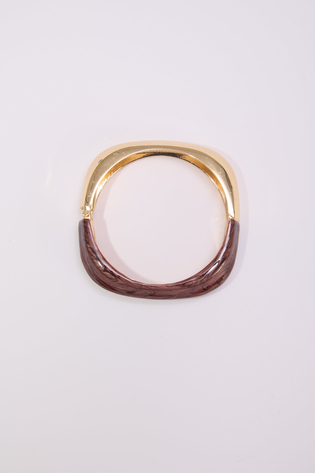 Bracciale donna rigido quadrato con smalto - Moro