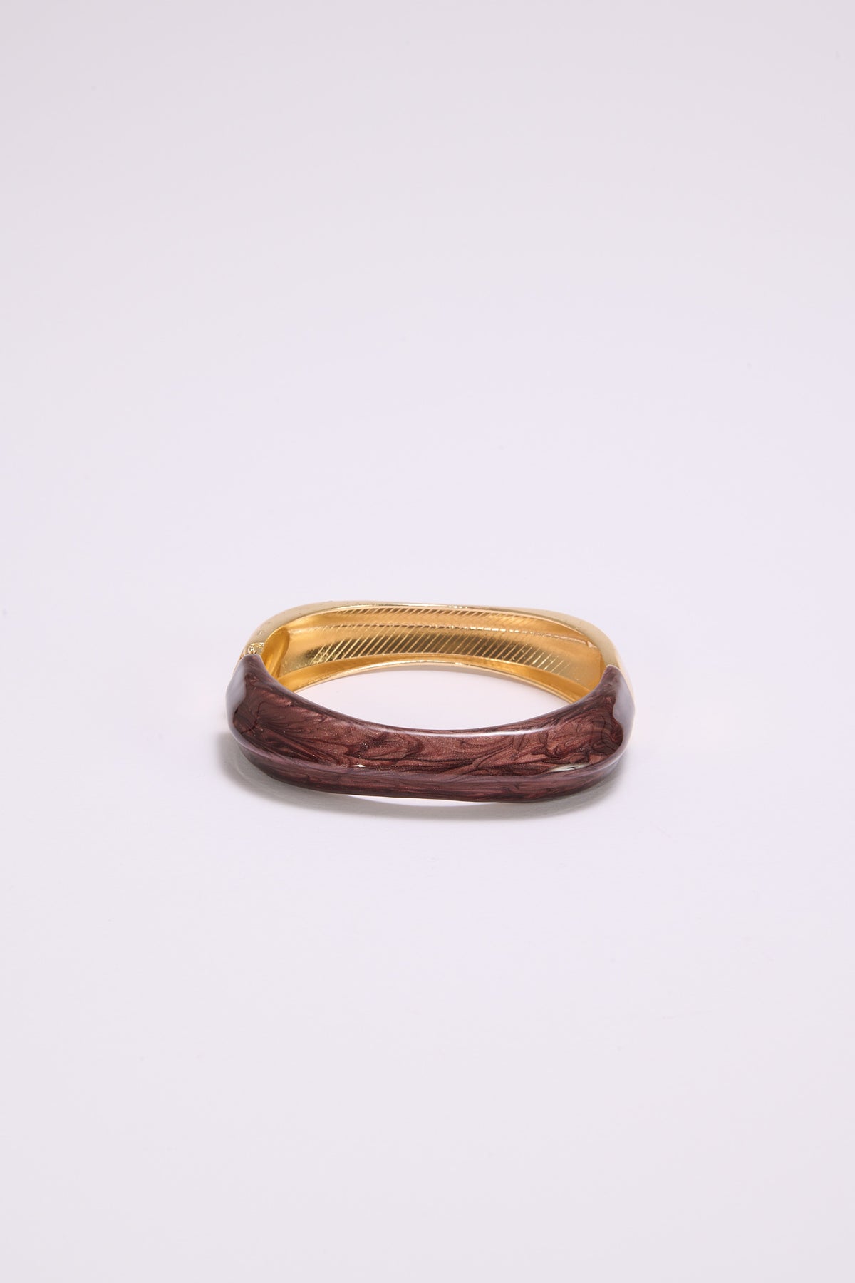 Bracciale donna rigido quadrato con smalto - Moro