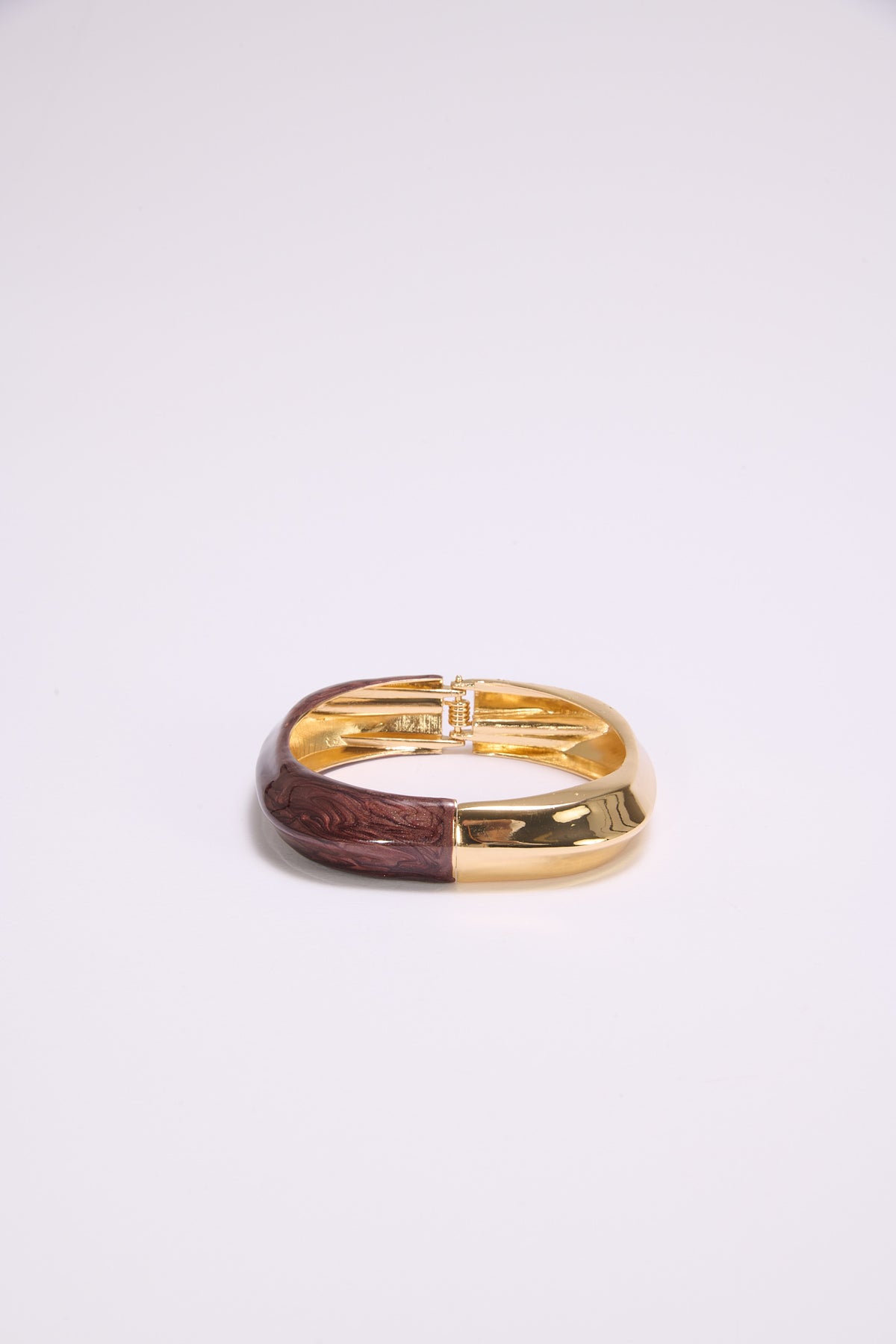 Bracciale donna rigido quadrato con smalto - Moro