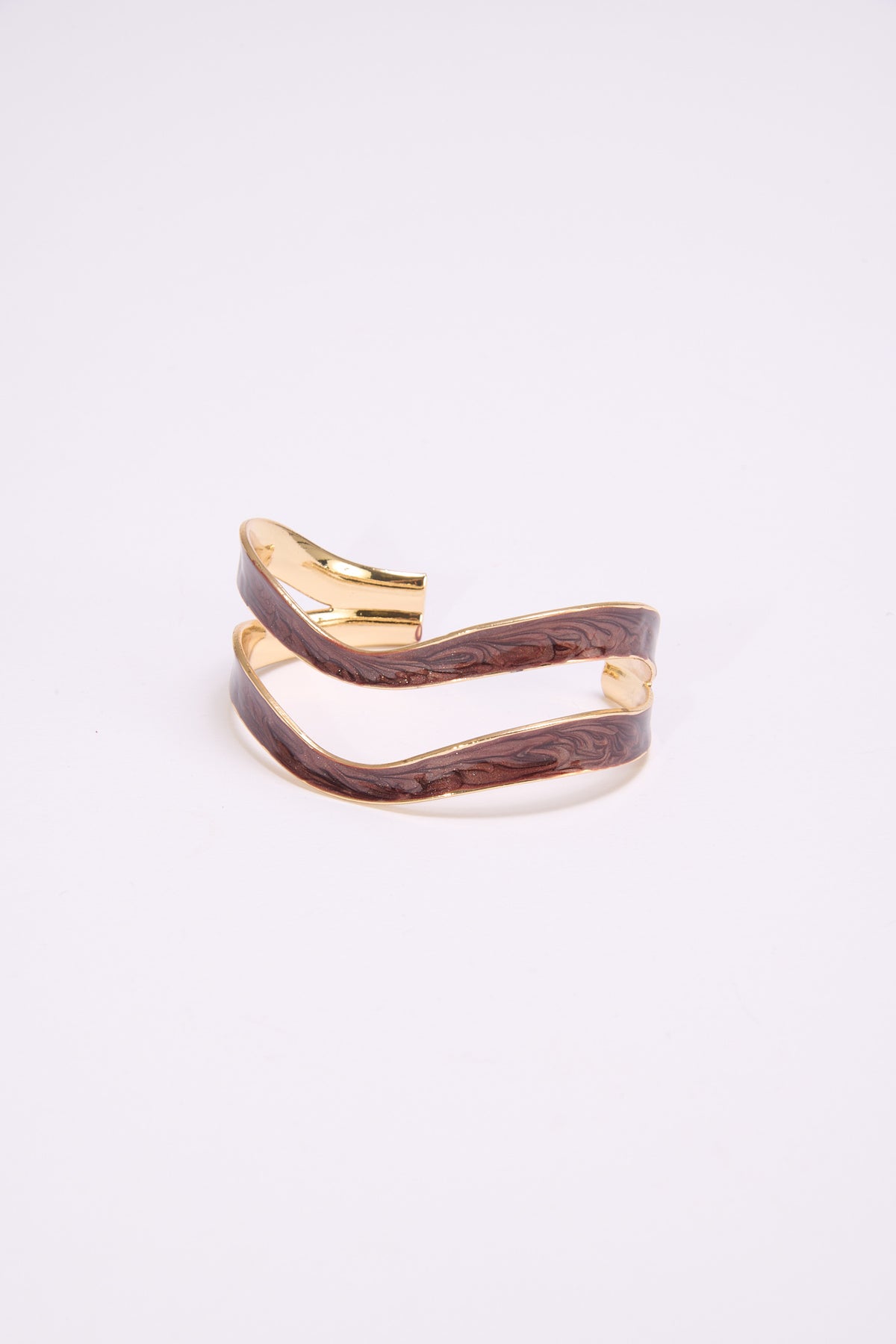 Bracciale donna rigido a due facce smalto - Moro