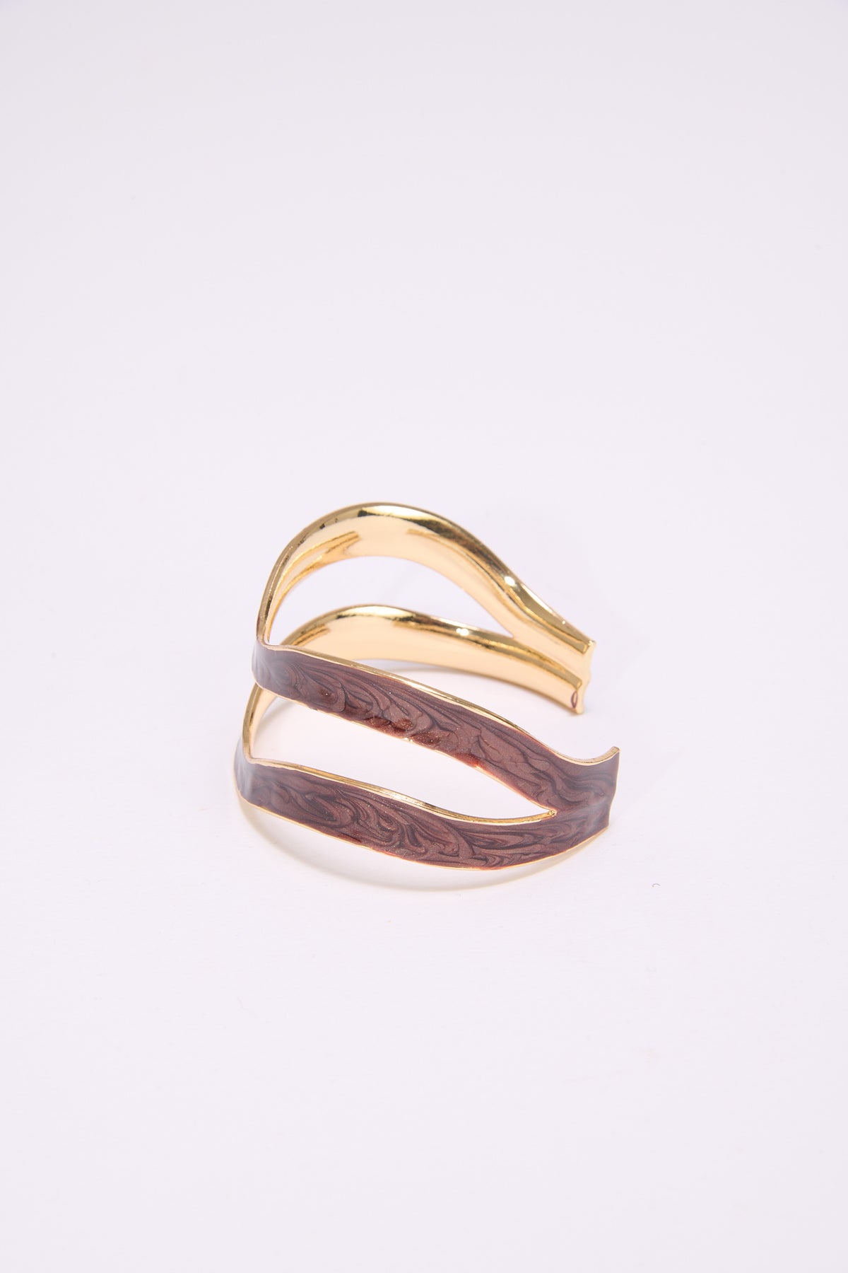 Bracciale donna rigido a due facce smalto - Moro
