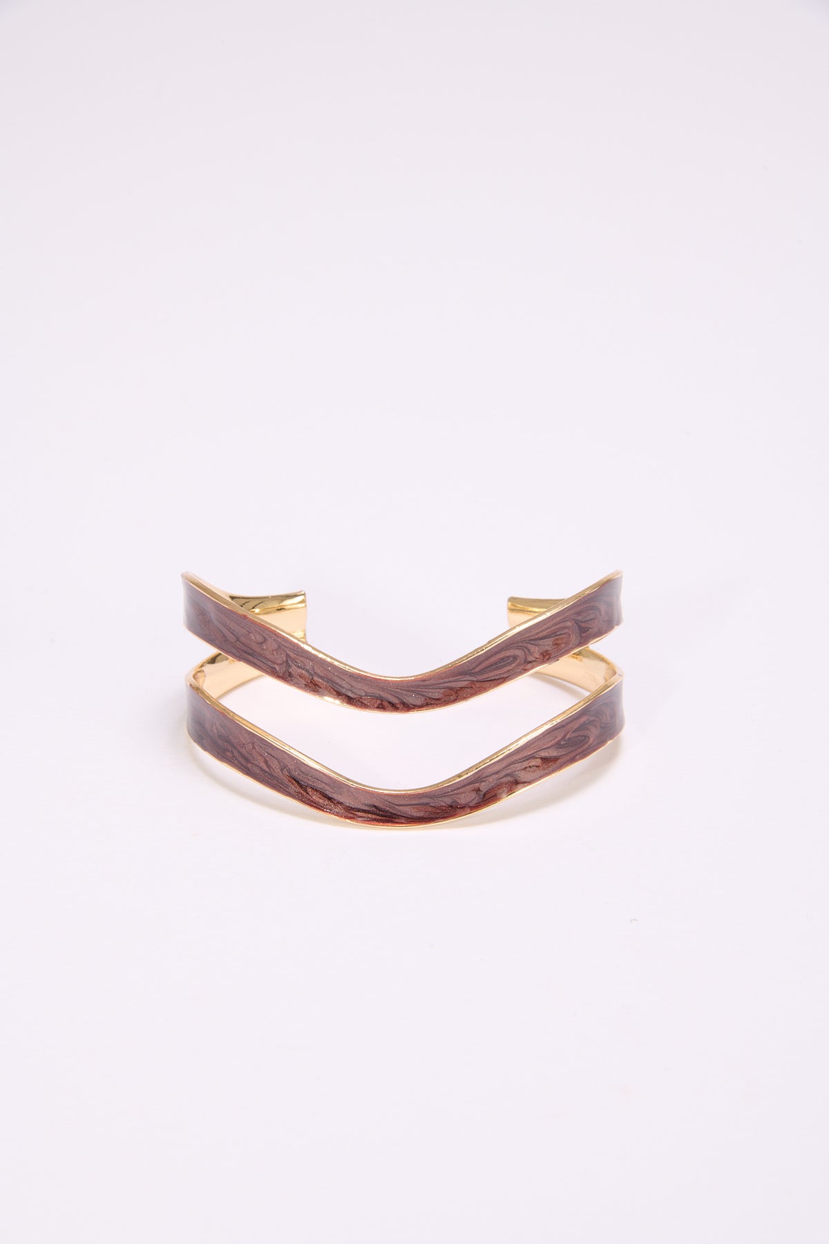 Bracciale donna rigido a due facce smalto - Moro