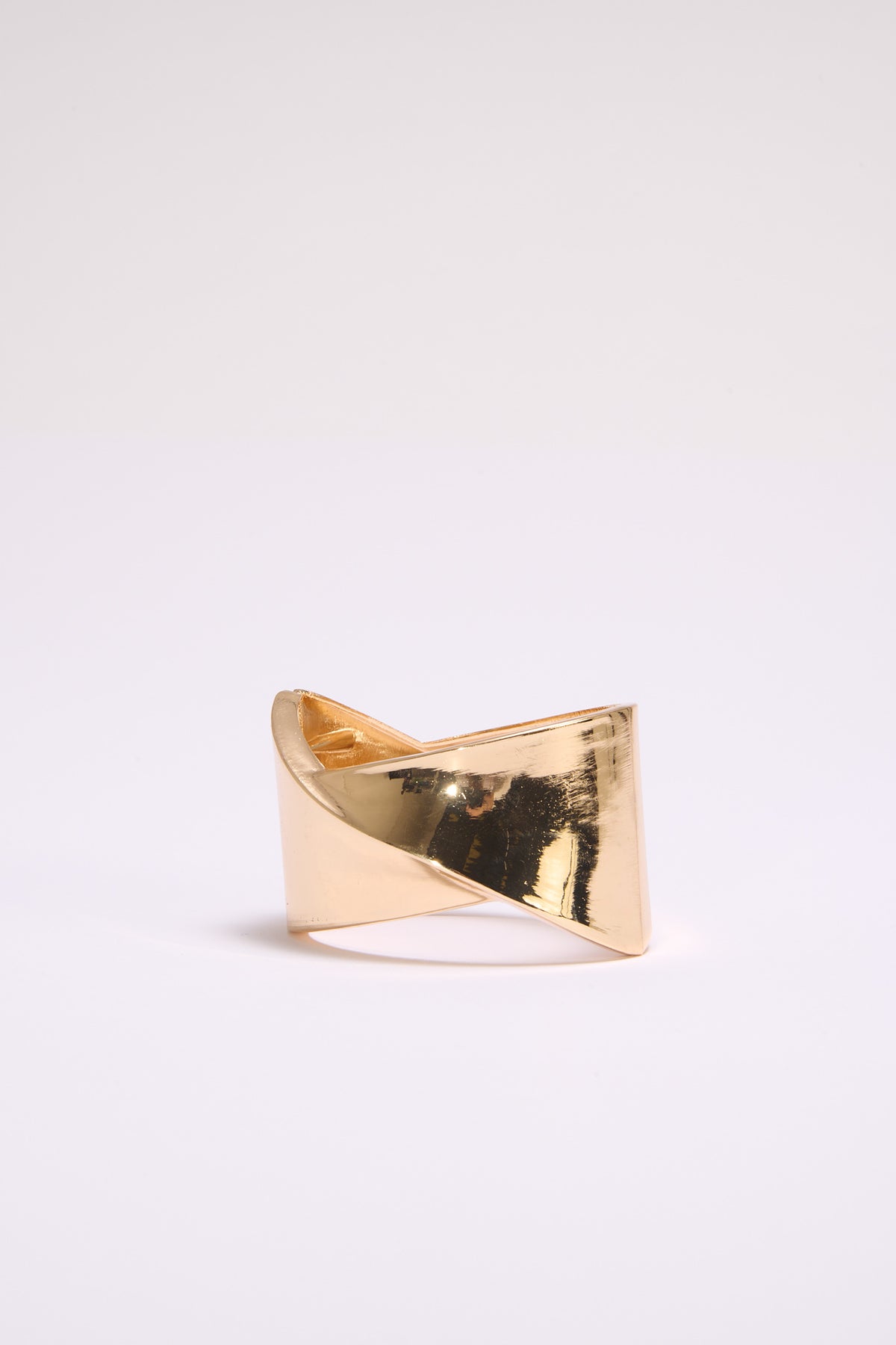 Bracciale donna rigido fascione intreccio - Argento