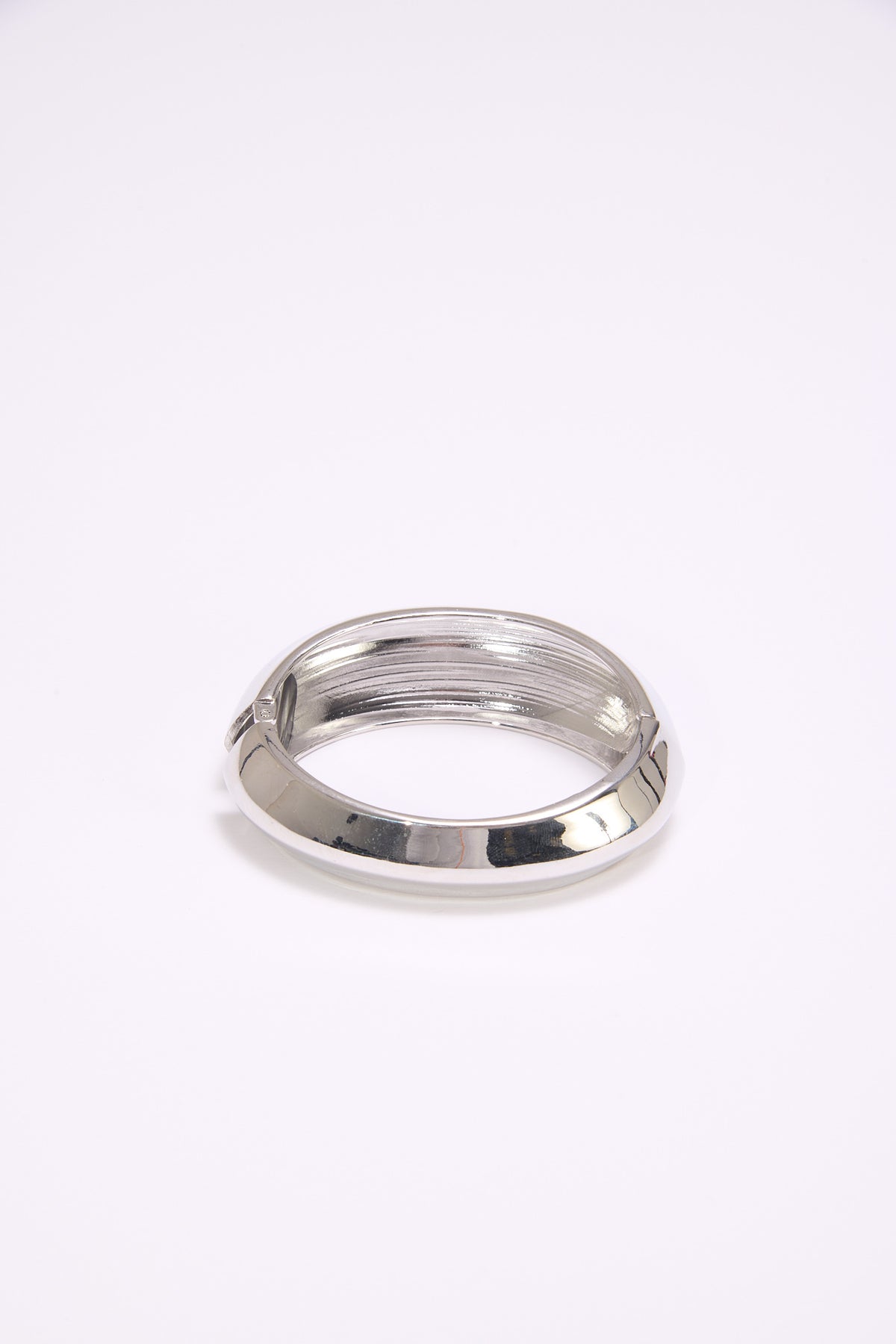 Bracciale donna rigido bombato - Argento