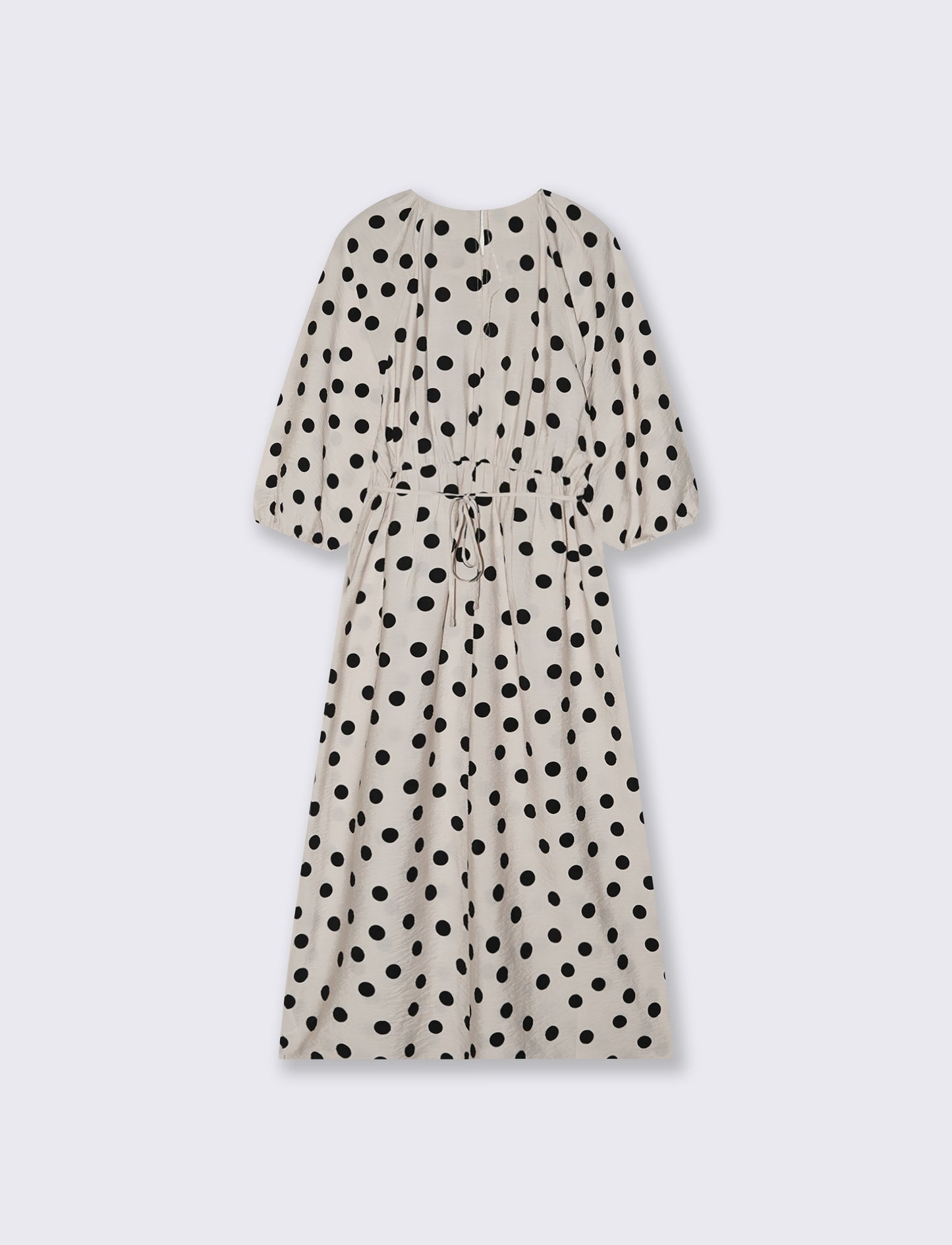 Vestito lungo con maniche e laccetto vita - var 1