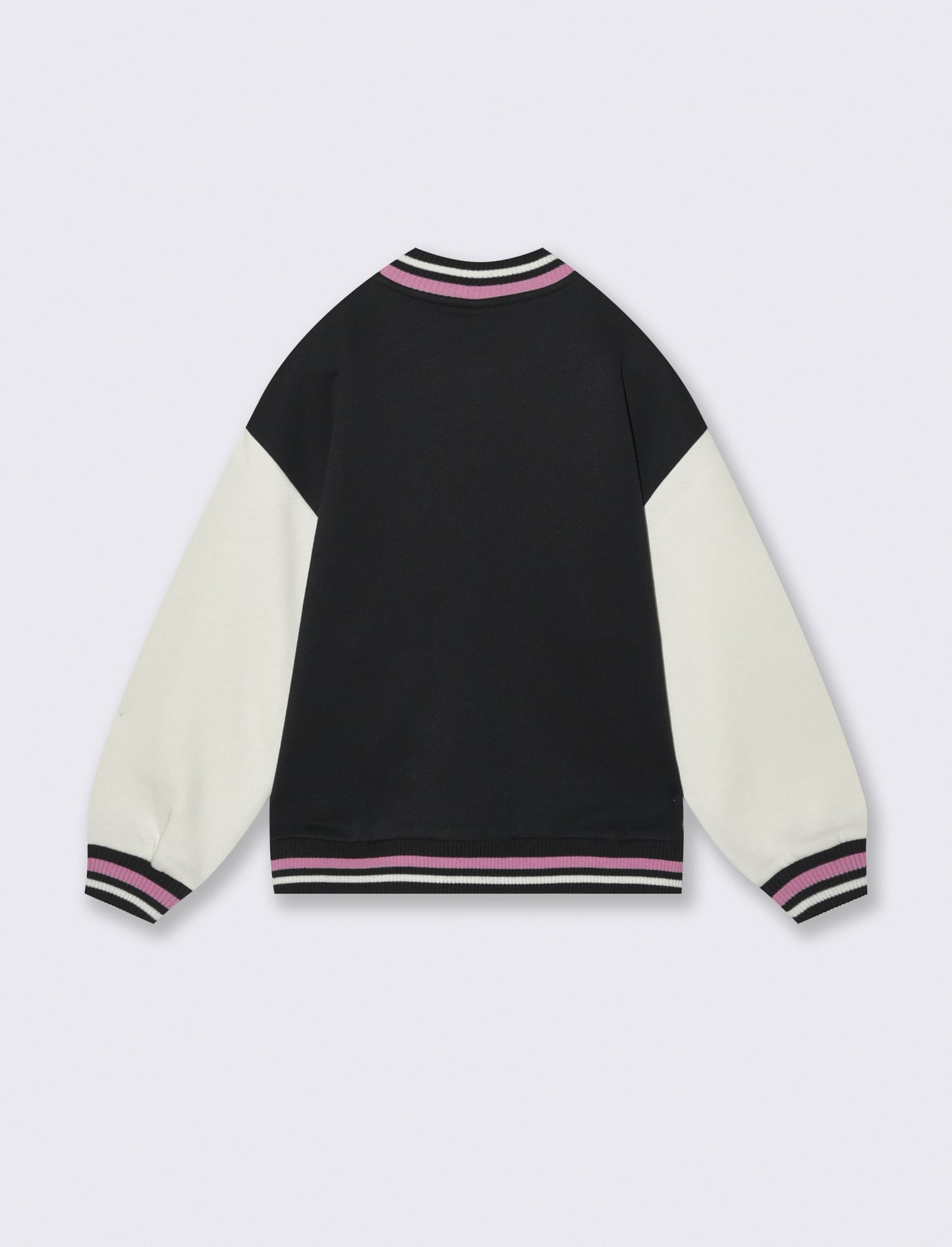 Felpa college per bambina alla moda - Nero
