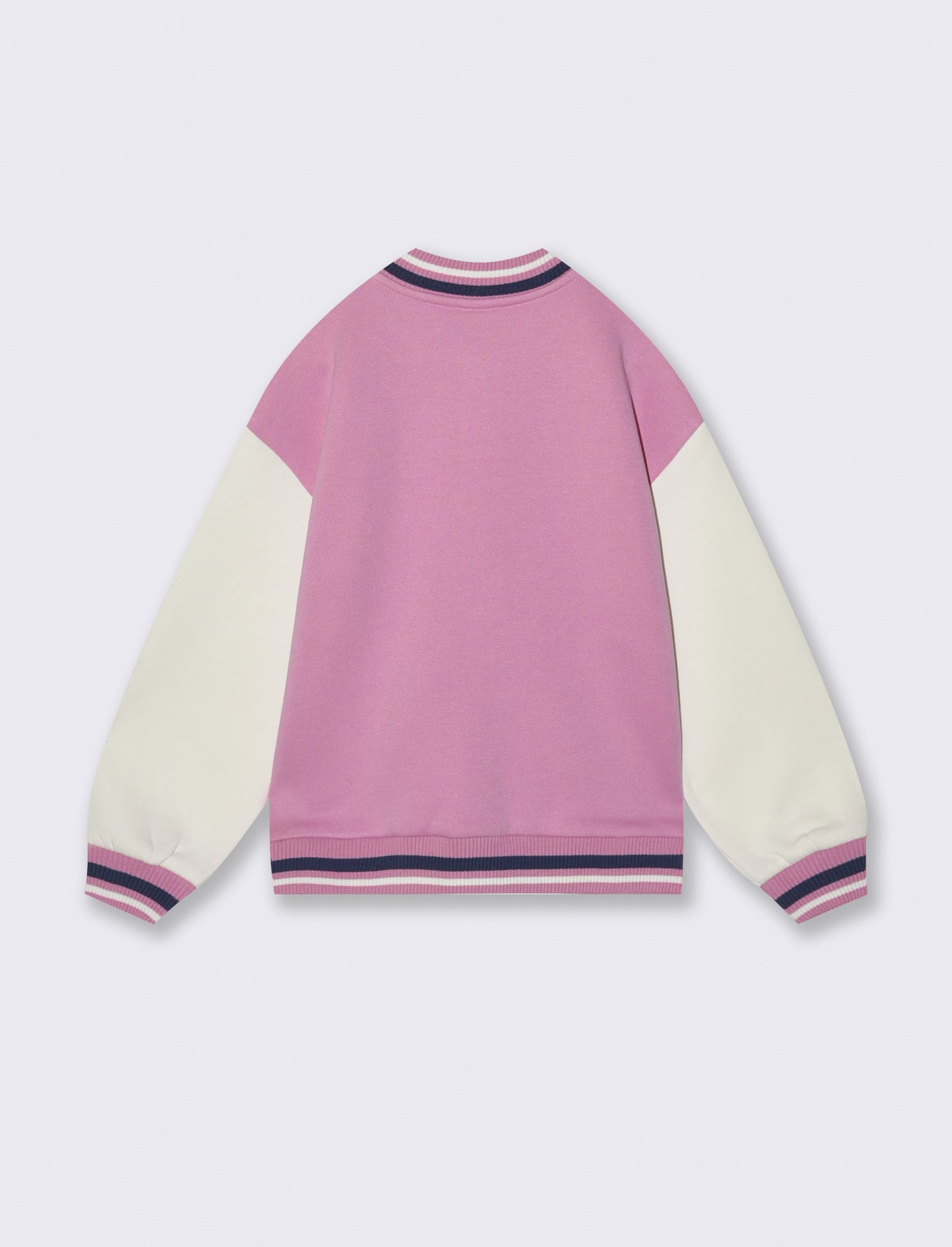Felpa college per bambina alla moda - Rosa candy