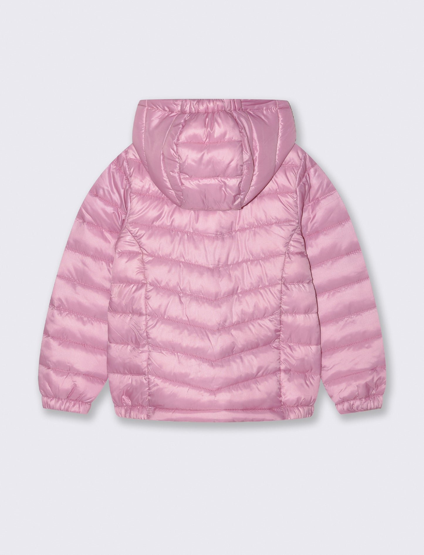 Girls' puffer jacket with hood - Pink