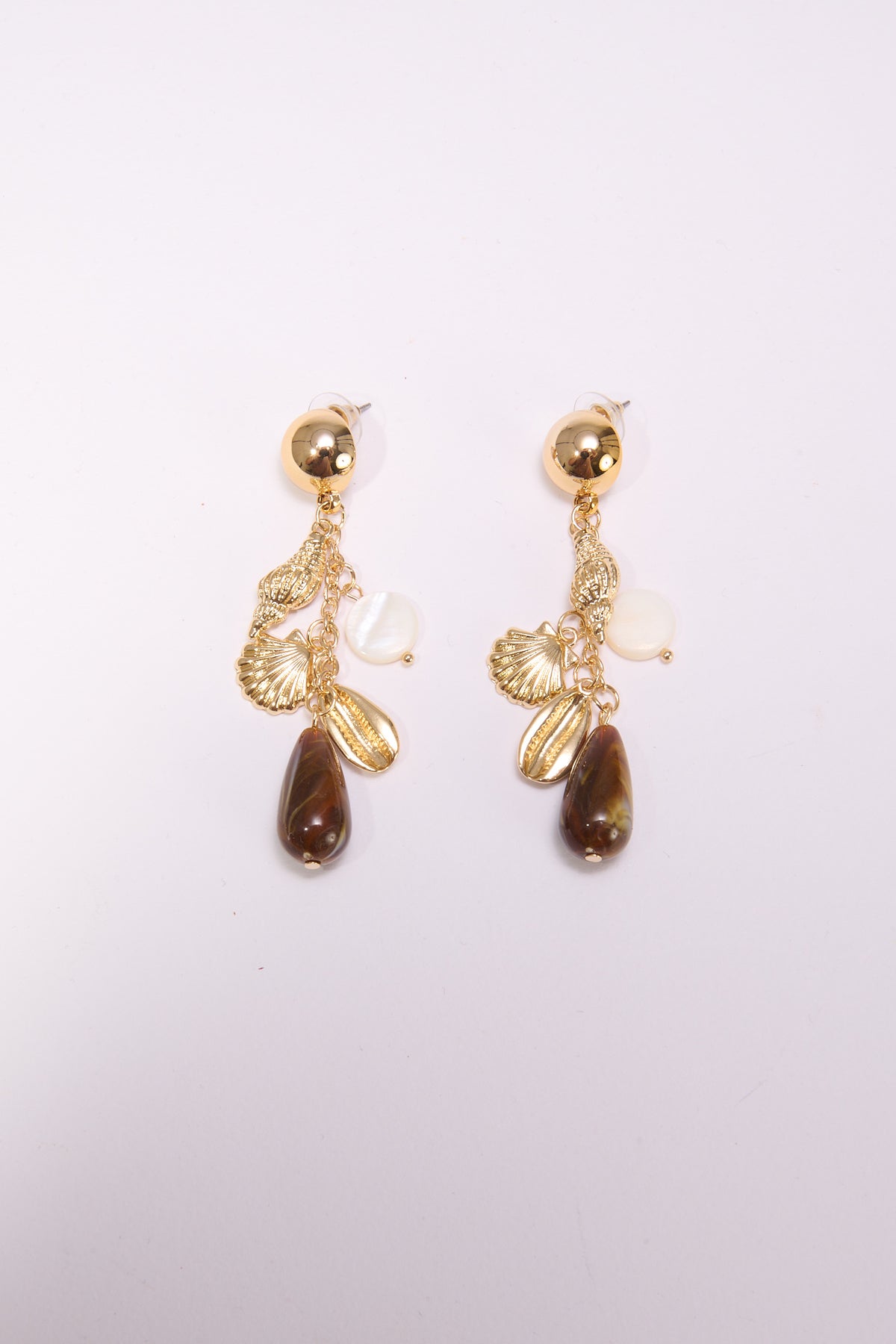 Orecchini donna clip pendente soggetti marini - Moro