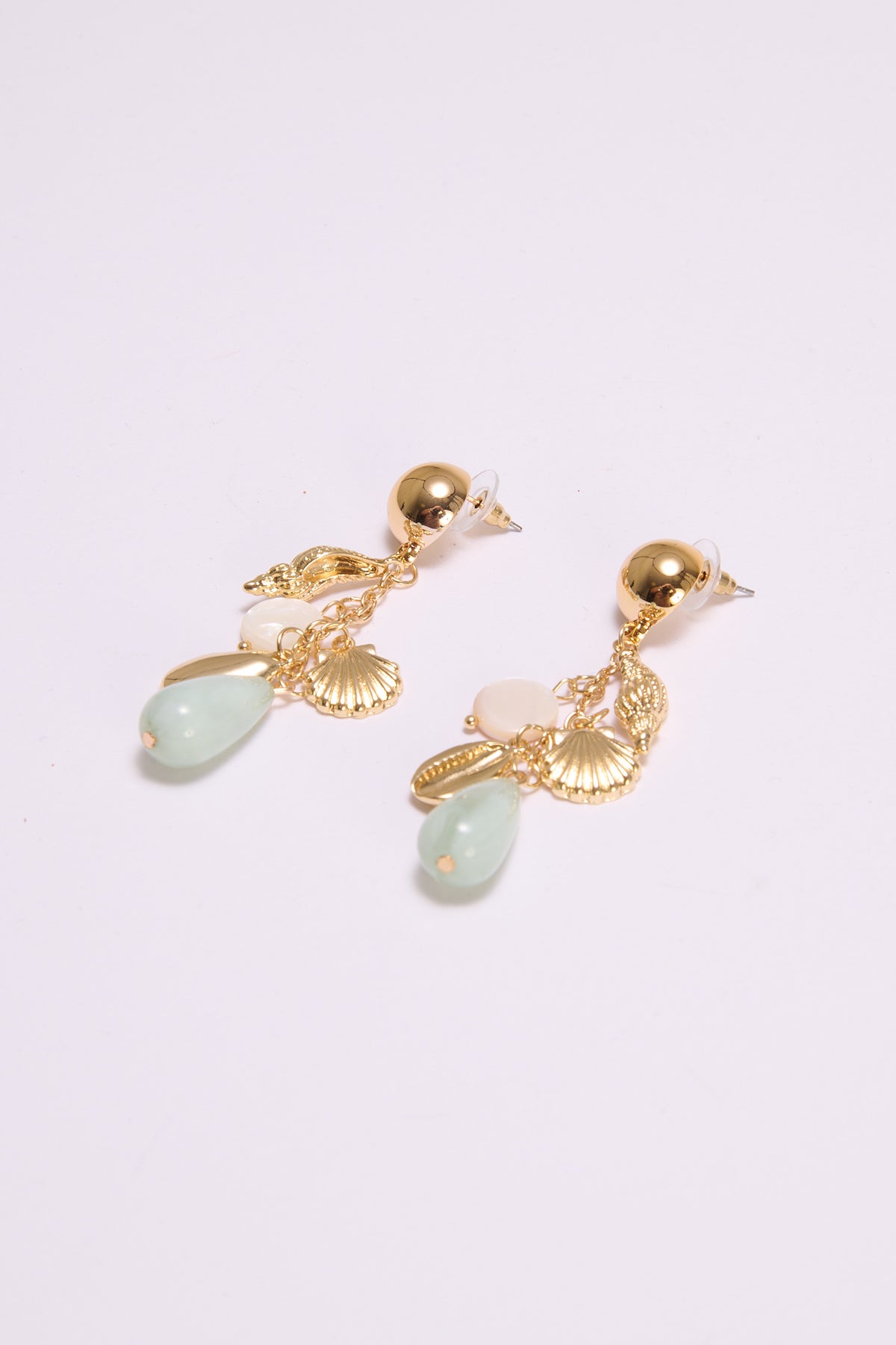 Orecchini donna clip pendente soggetti marini - Turchese