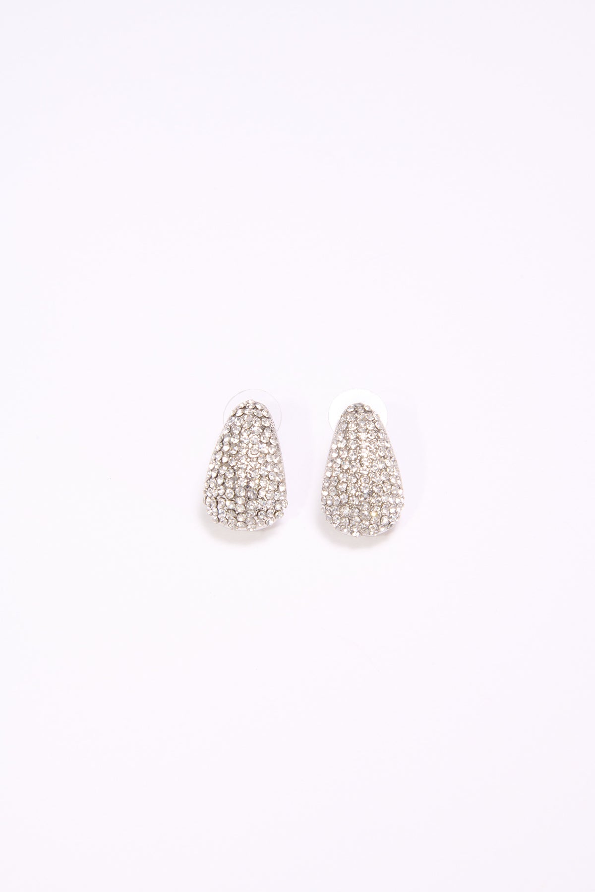 Orecchini a goccia con strass - Argento