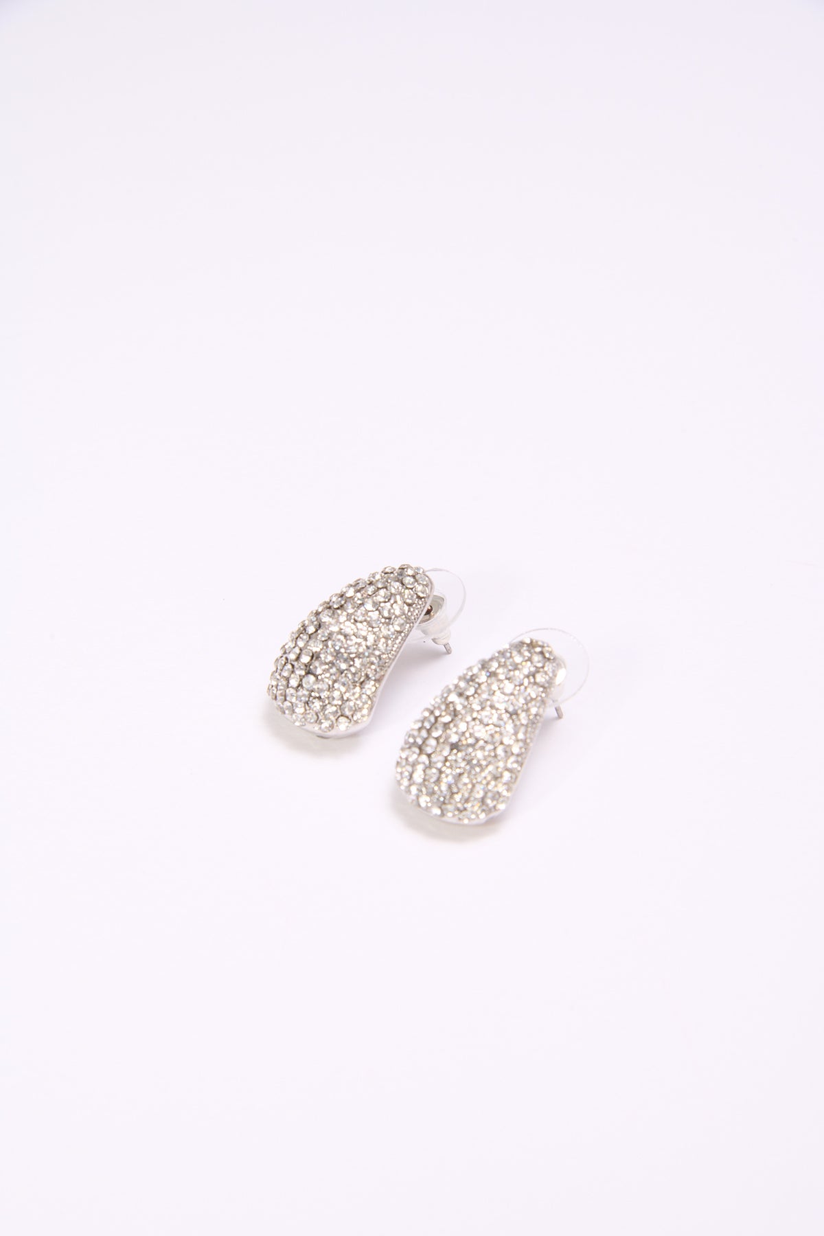Orecchini a goccia con strass - Argento