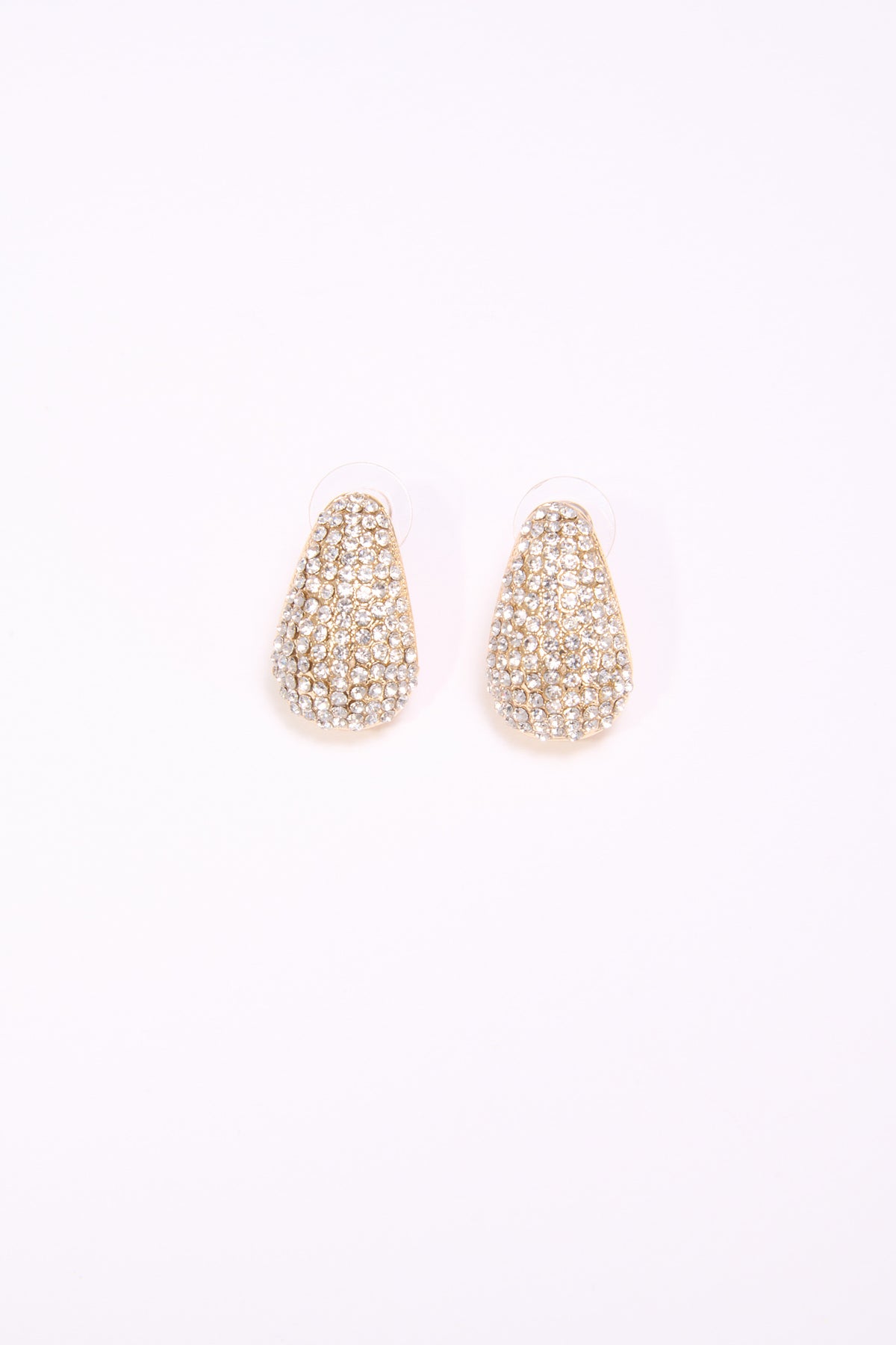 Orecchini a goccia con strass - Giallo