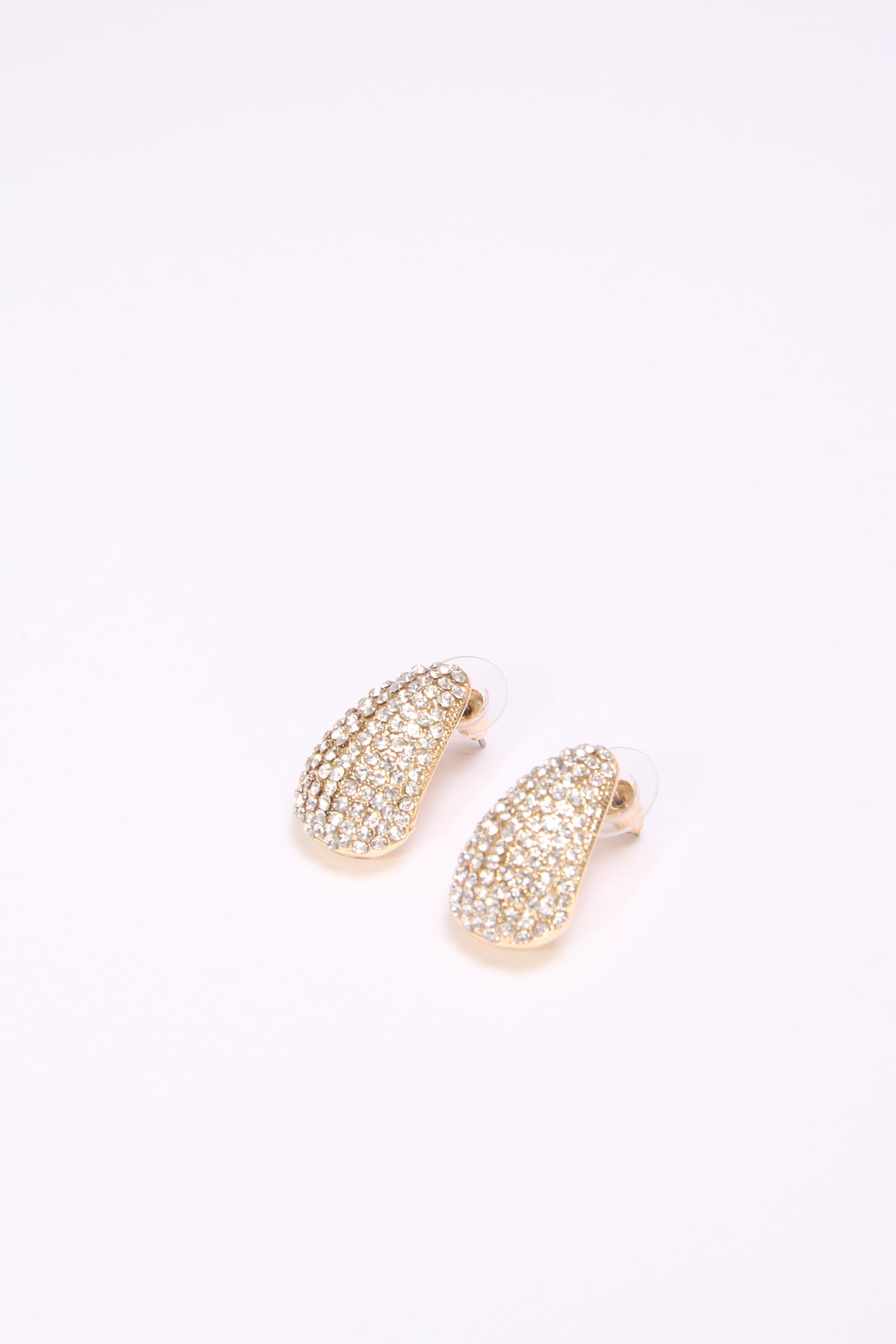Orecchini a goccia con strass - Giallo