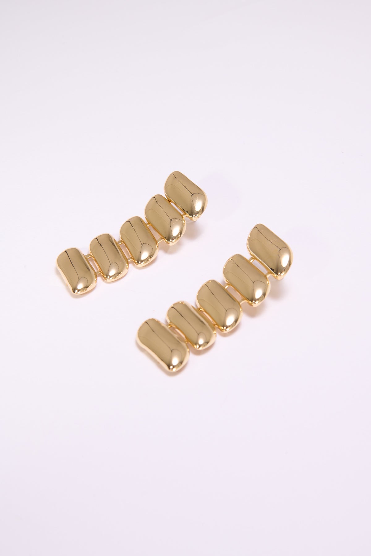 Orecchini donna lunghi maglia donna - Oro