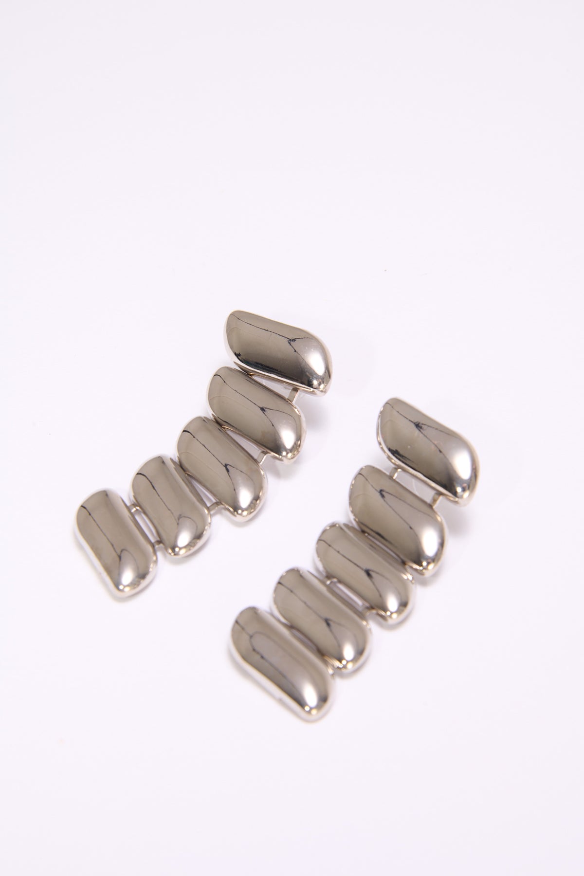 Orecchini donna lunghi maglia donna - Argento