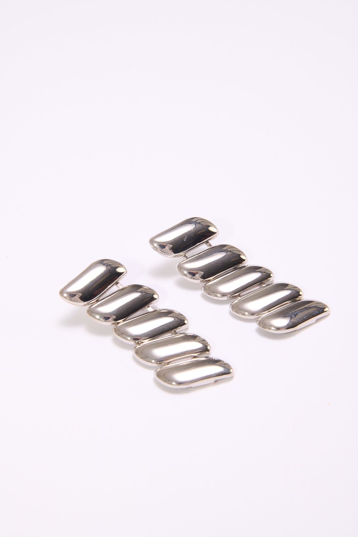 Orecchini donna lunghi maglia donna - Argento