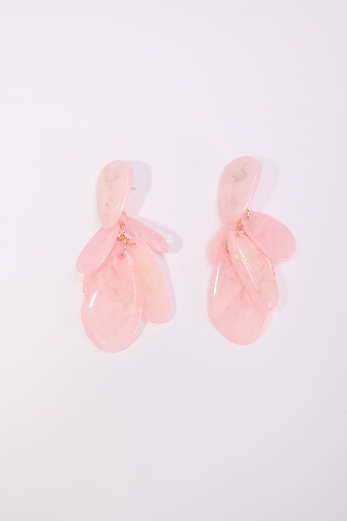 Orecchini donna gocce di pietra pendenti - Rosa