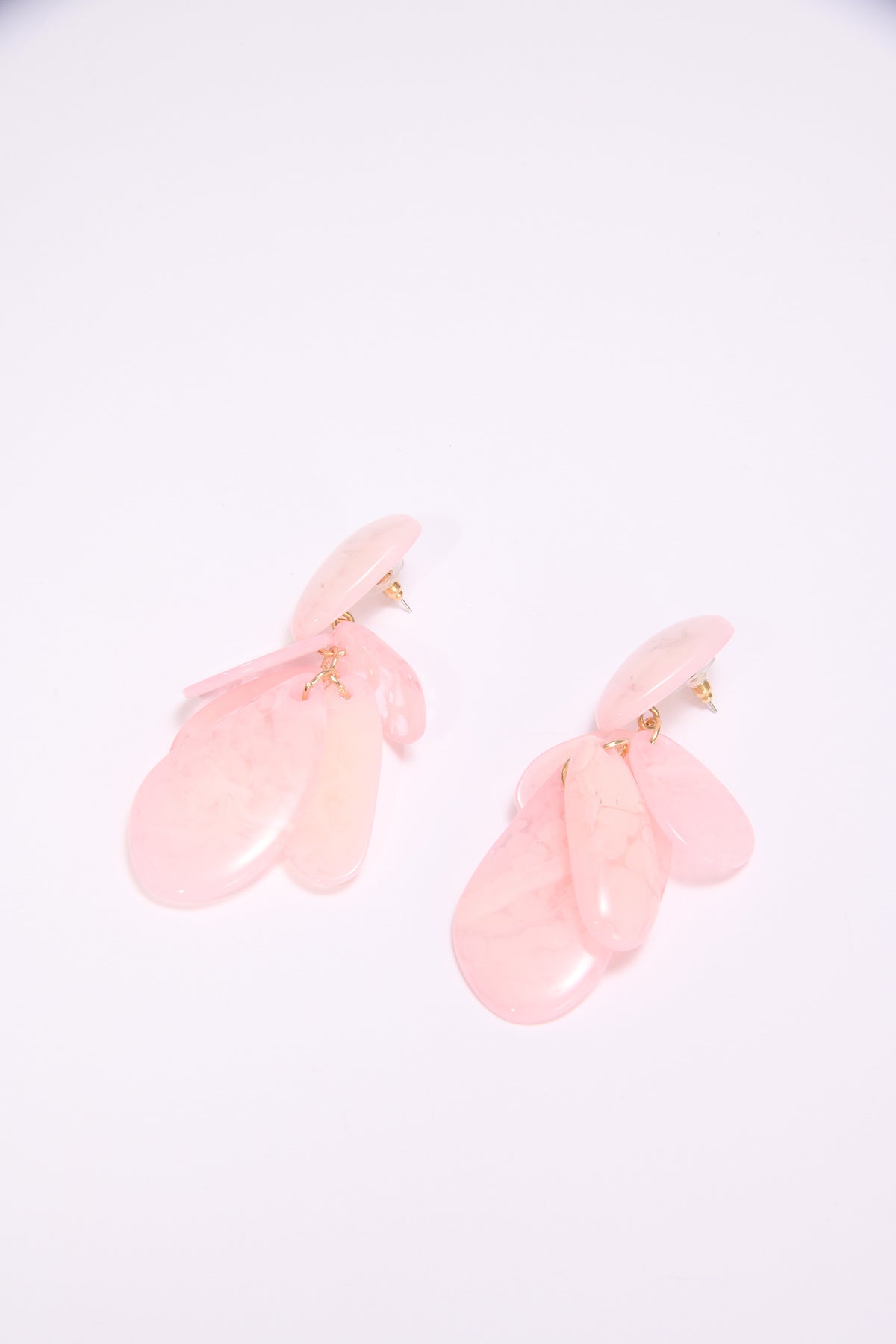 Orecchini donna gocce di pietra pendenti - Rosa