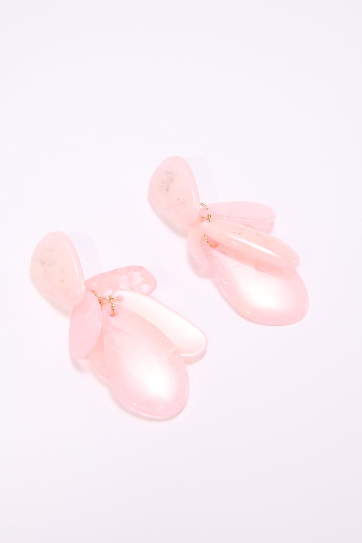 Orecchini donna gocce di pietra pendenti - Rosa