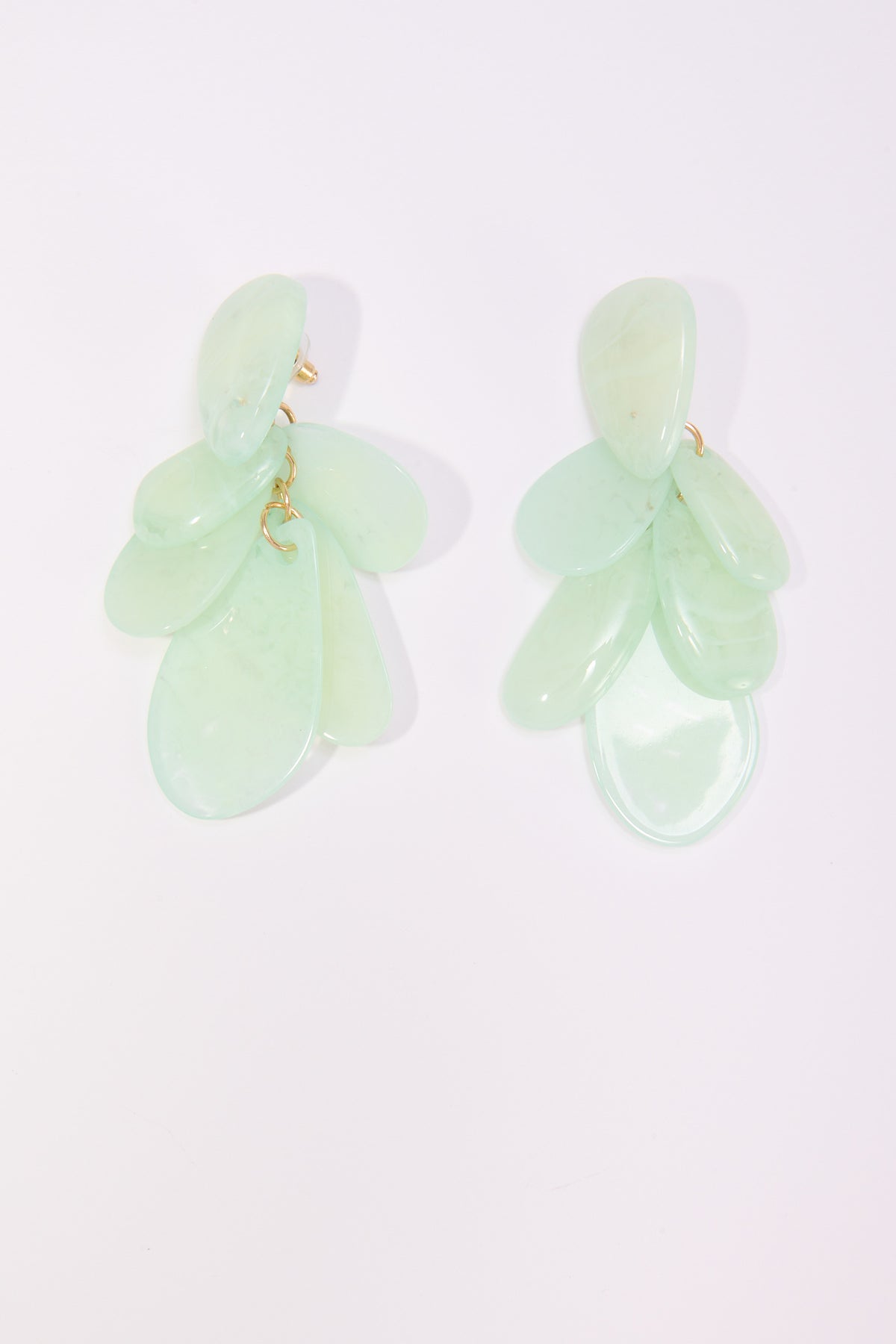 Orecchini donna gocce di pietra pendenti - Verde