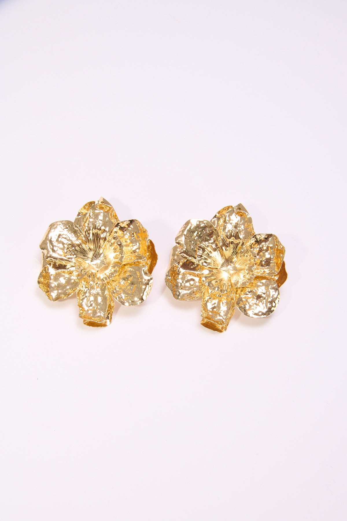 Orecchini donna fiore grande - Oro