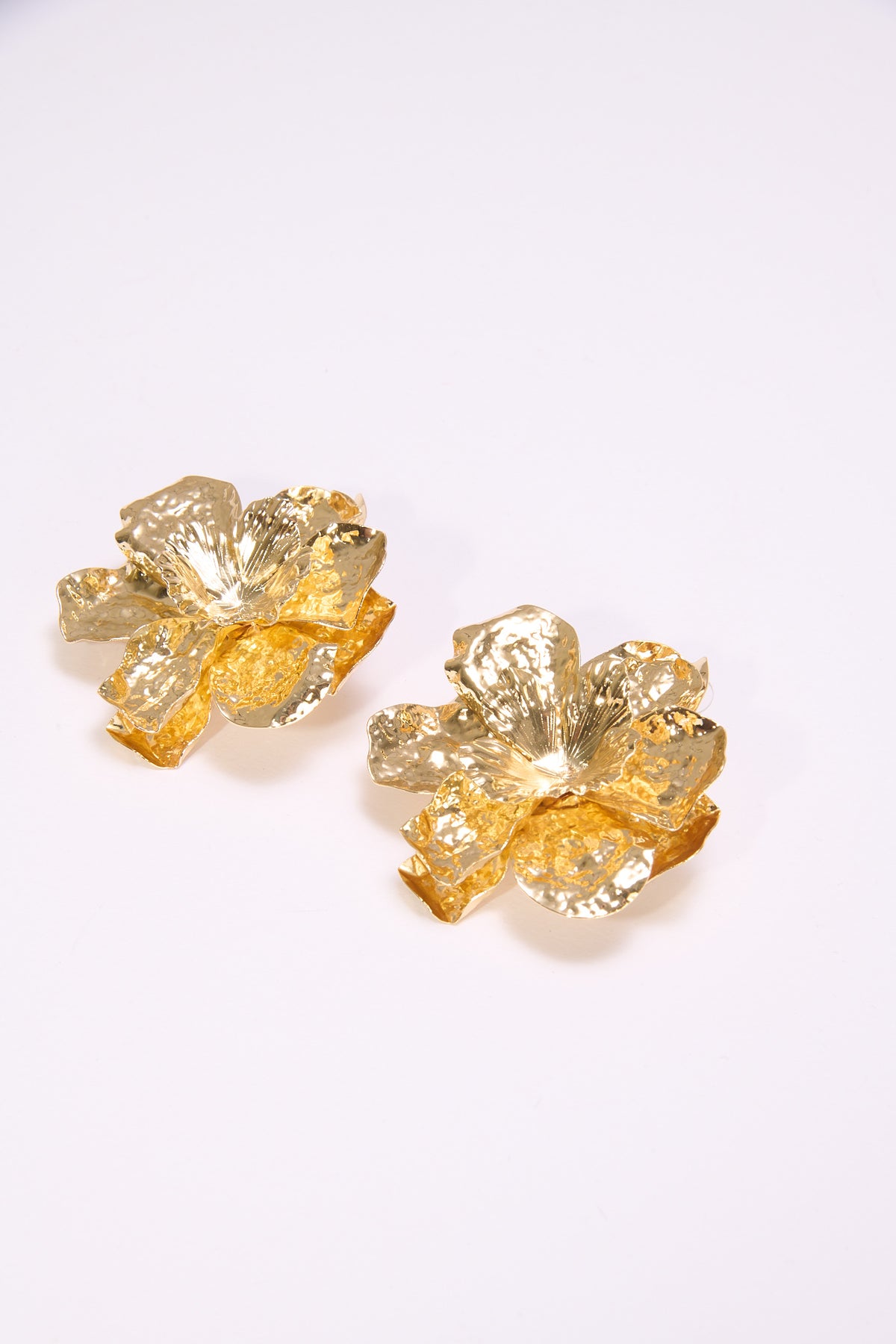Orecchini donna fiore grande - Oro