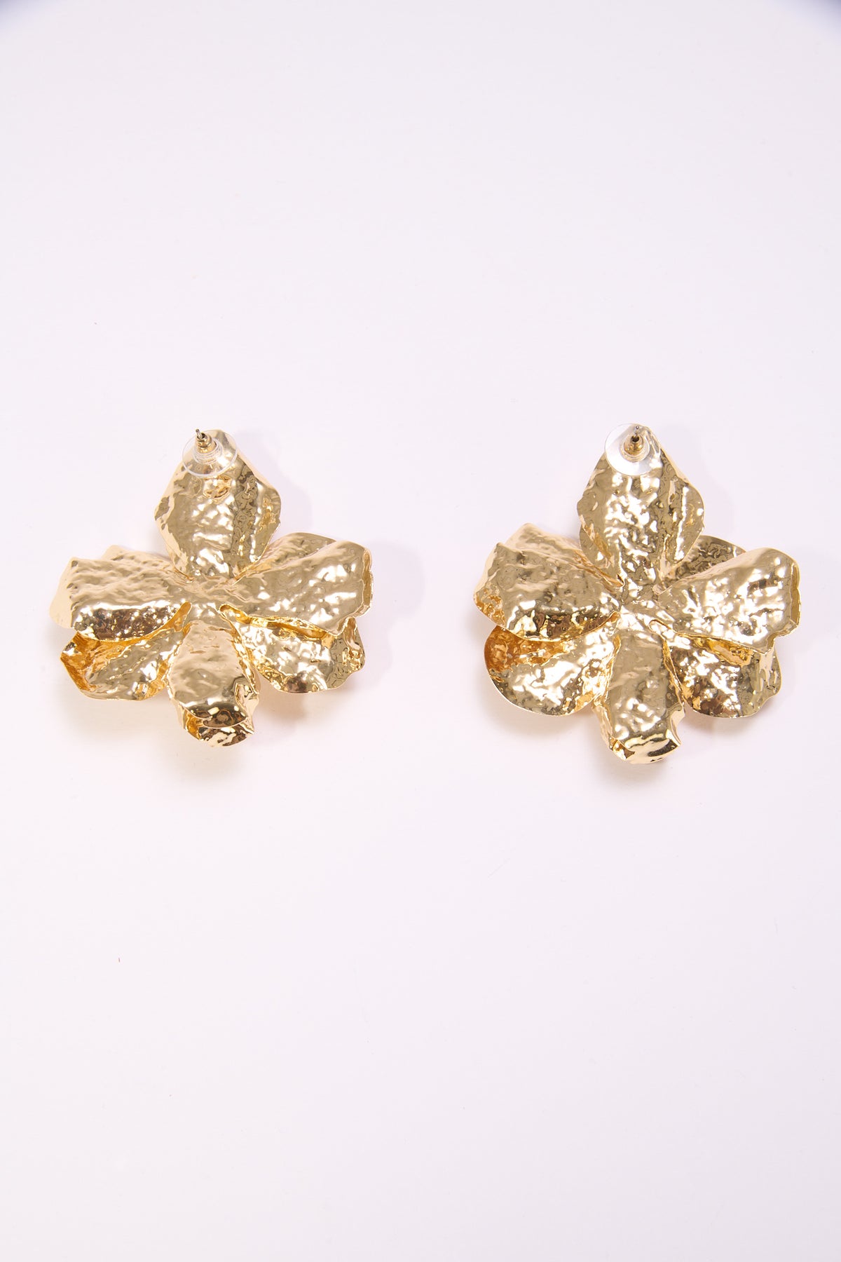 Orecchini donna fiore grande - Oro