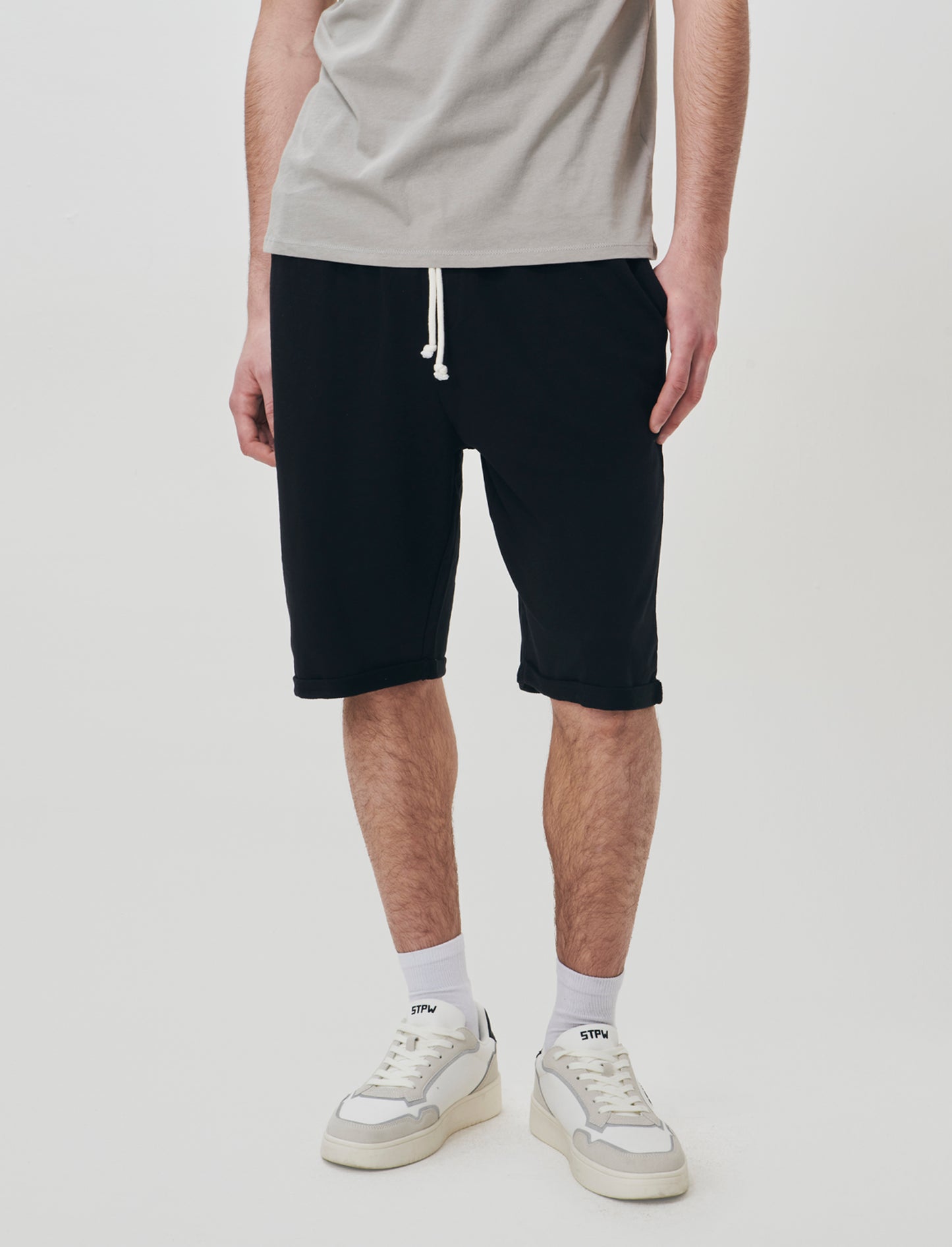 Bermuda with jogger waistband - Black