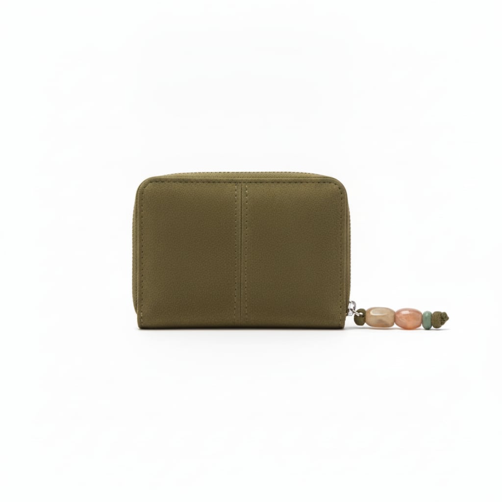 Portafogli donna piccolo zip con pietre suede - Ve.milit.