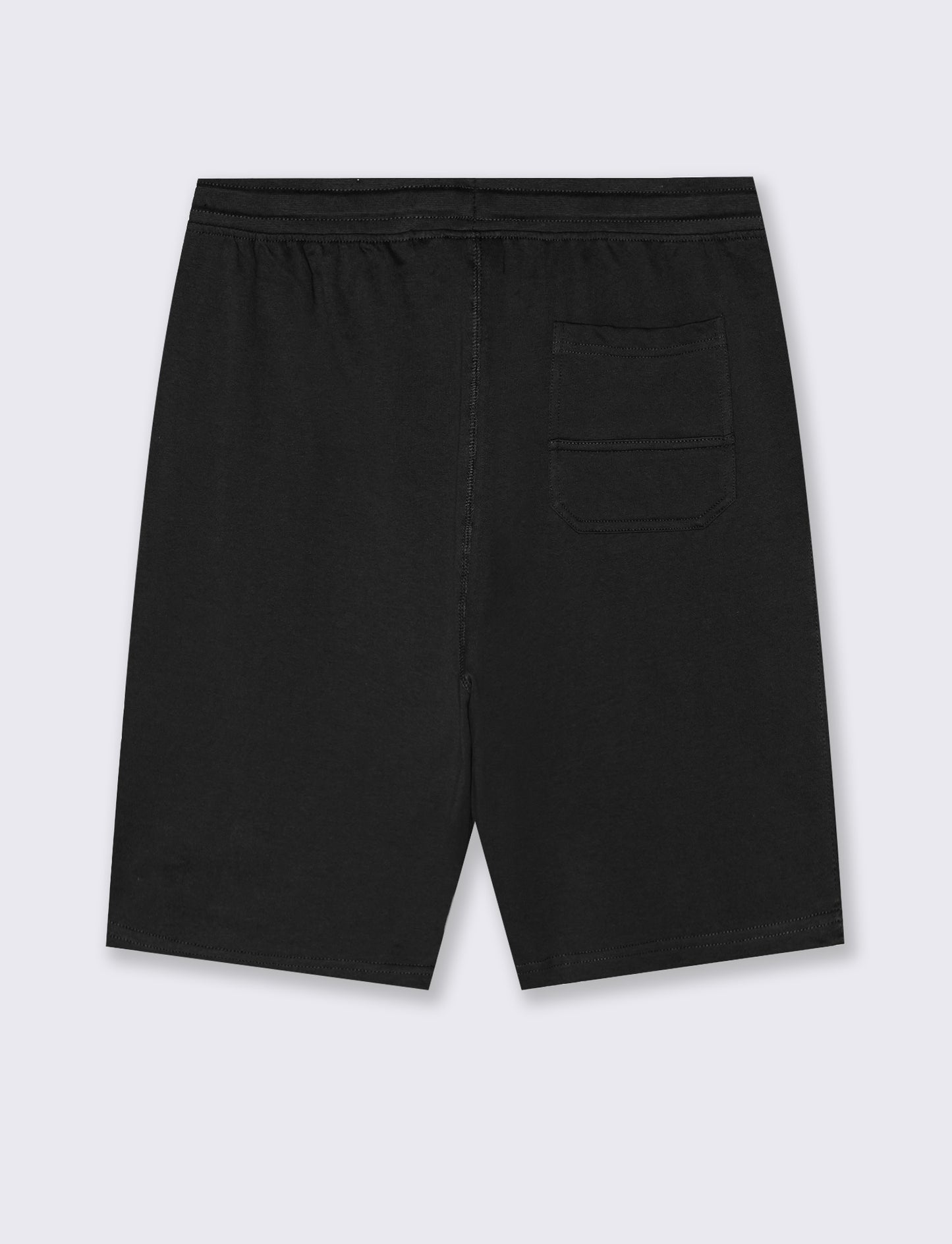 Bermuda in felpa con vita jogger regolabile - Nero