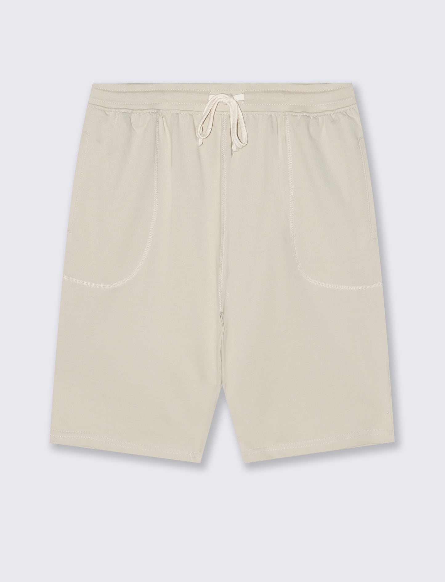 Bermuda in felpa con vita jogger regolabile - Grigio ghiaccio