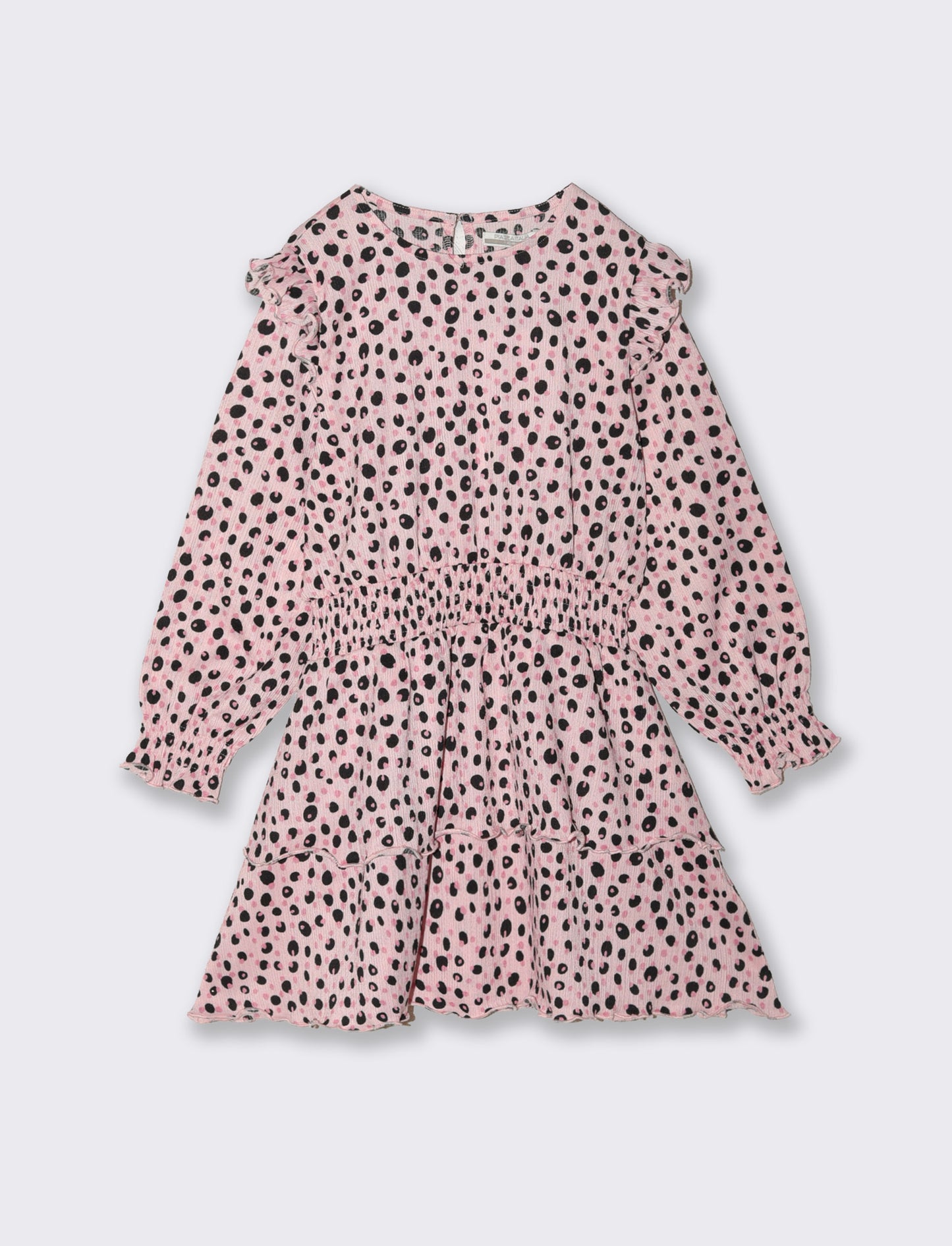 Abito in tessuto increspato per bambina - Rosa