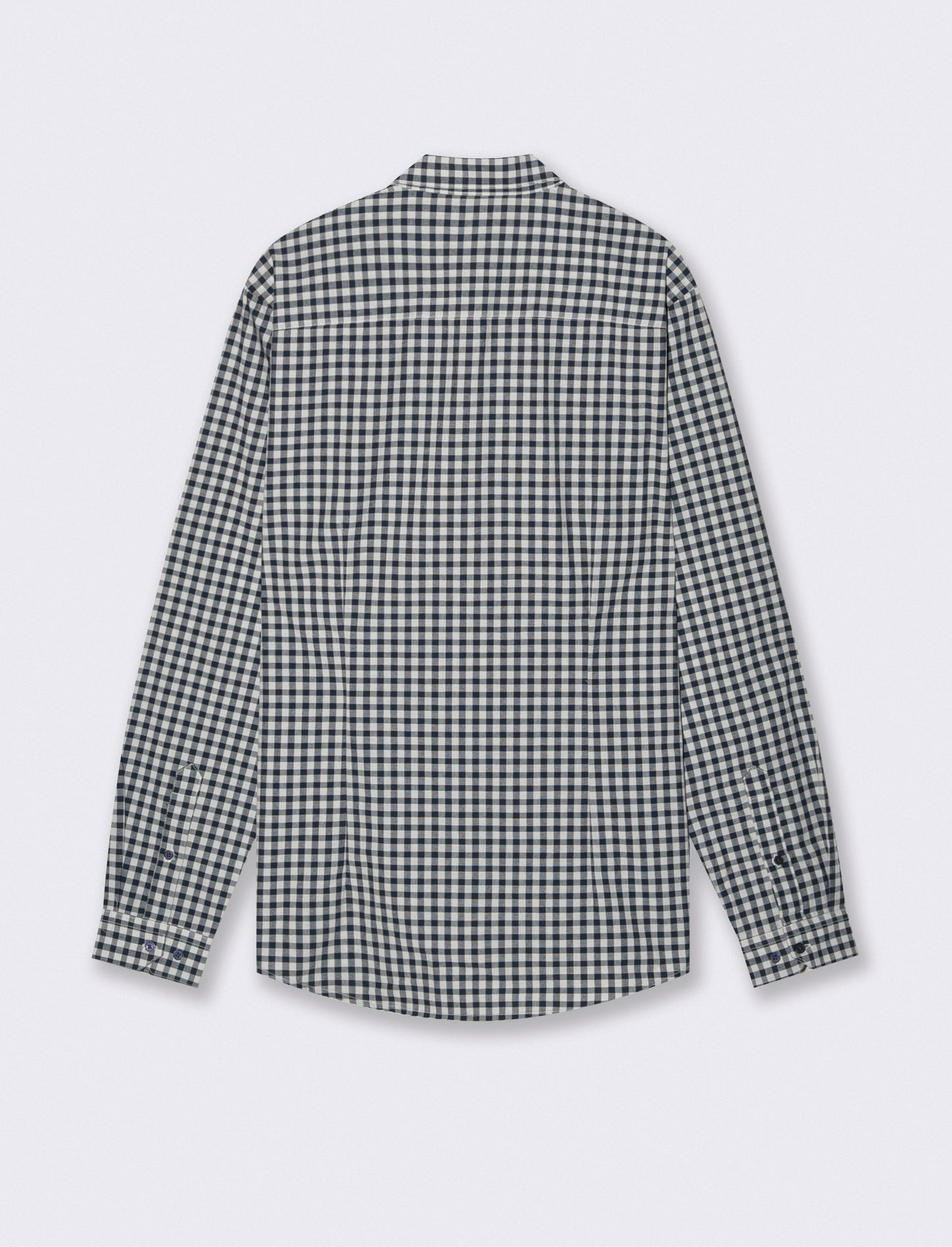 Regular fit checked cotton shirt - Blue