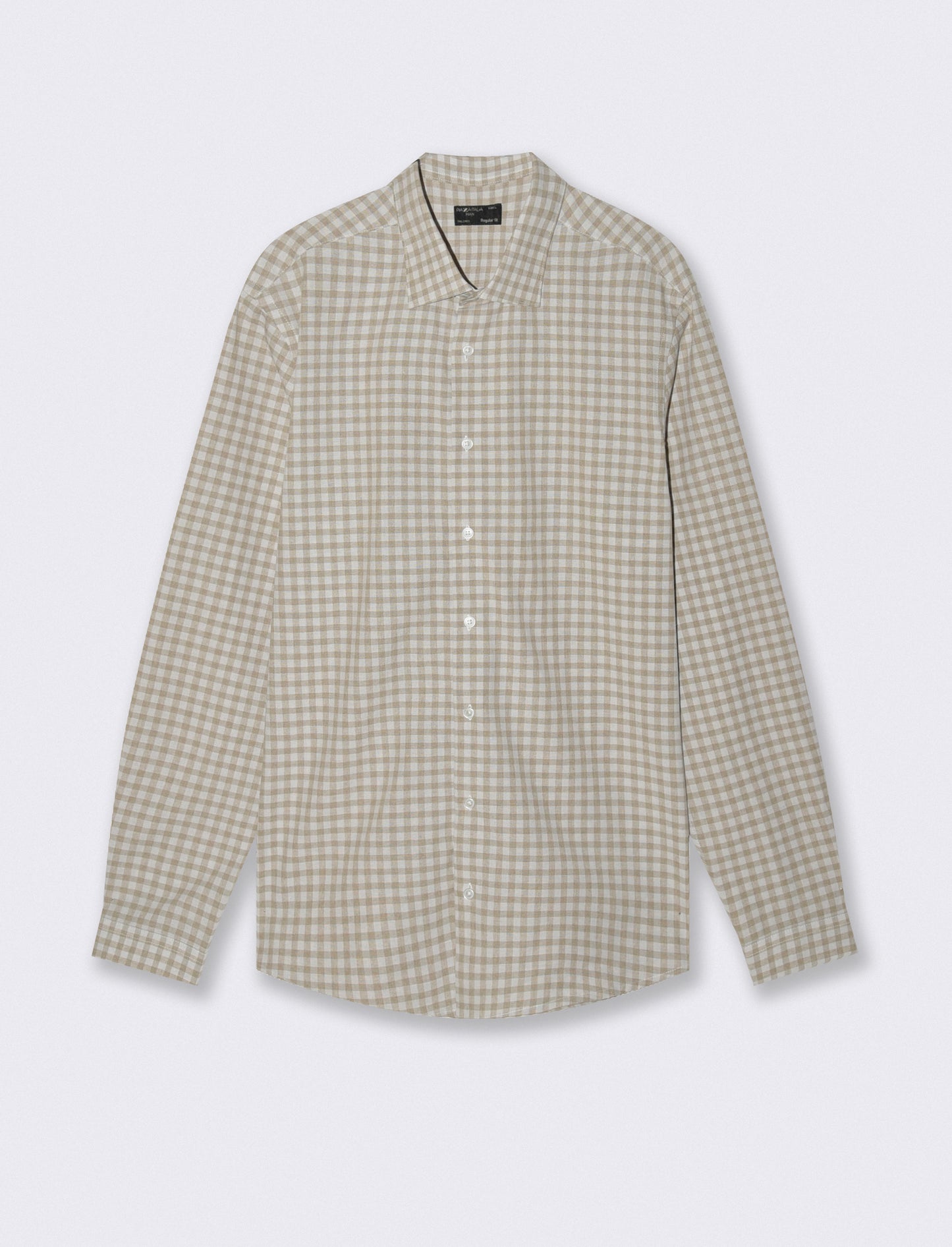 Regular fit checked cotton shirt - Green