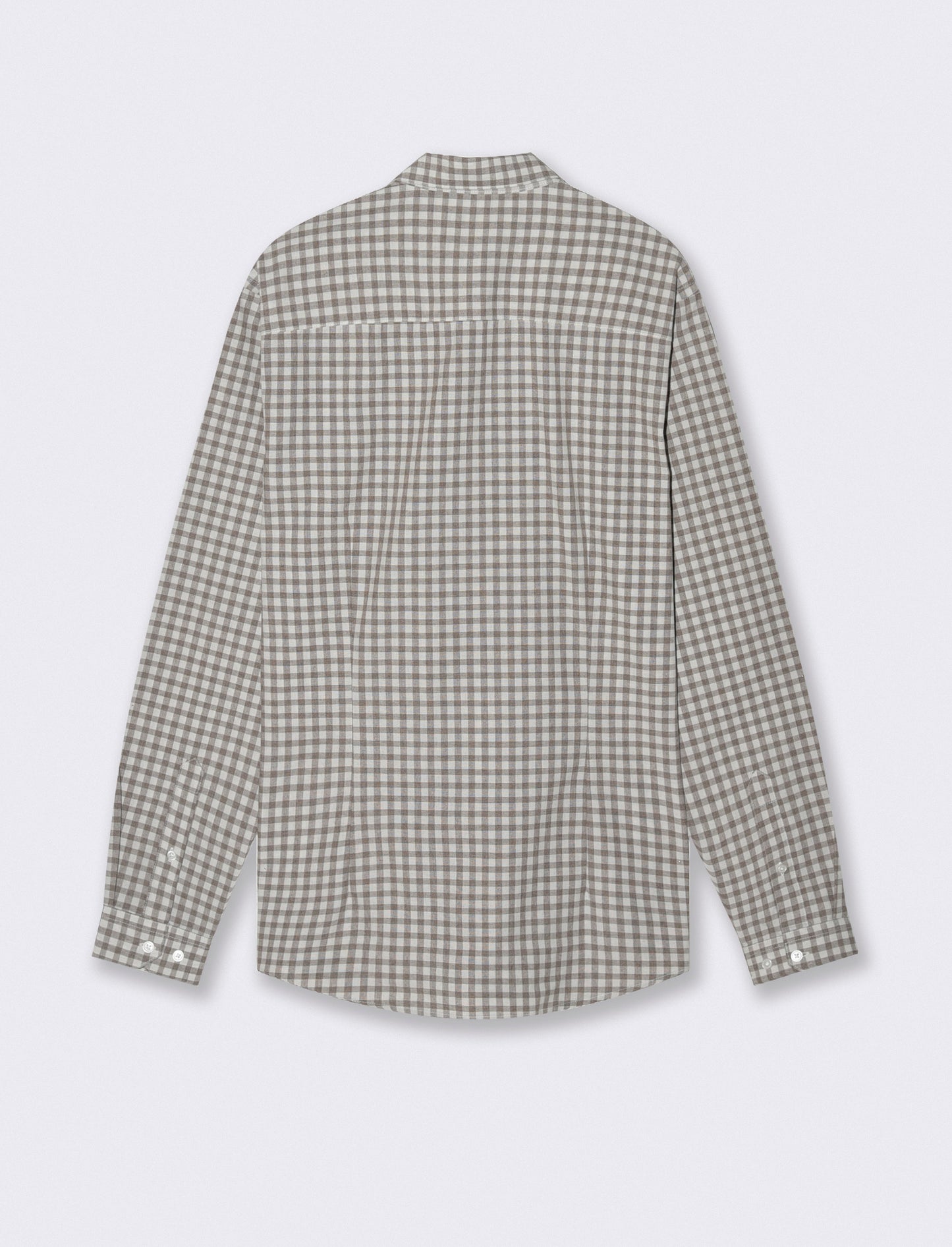 Camicia a quadri regular fit in cotone - Moro
