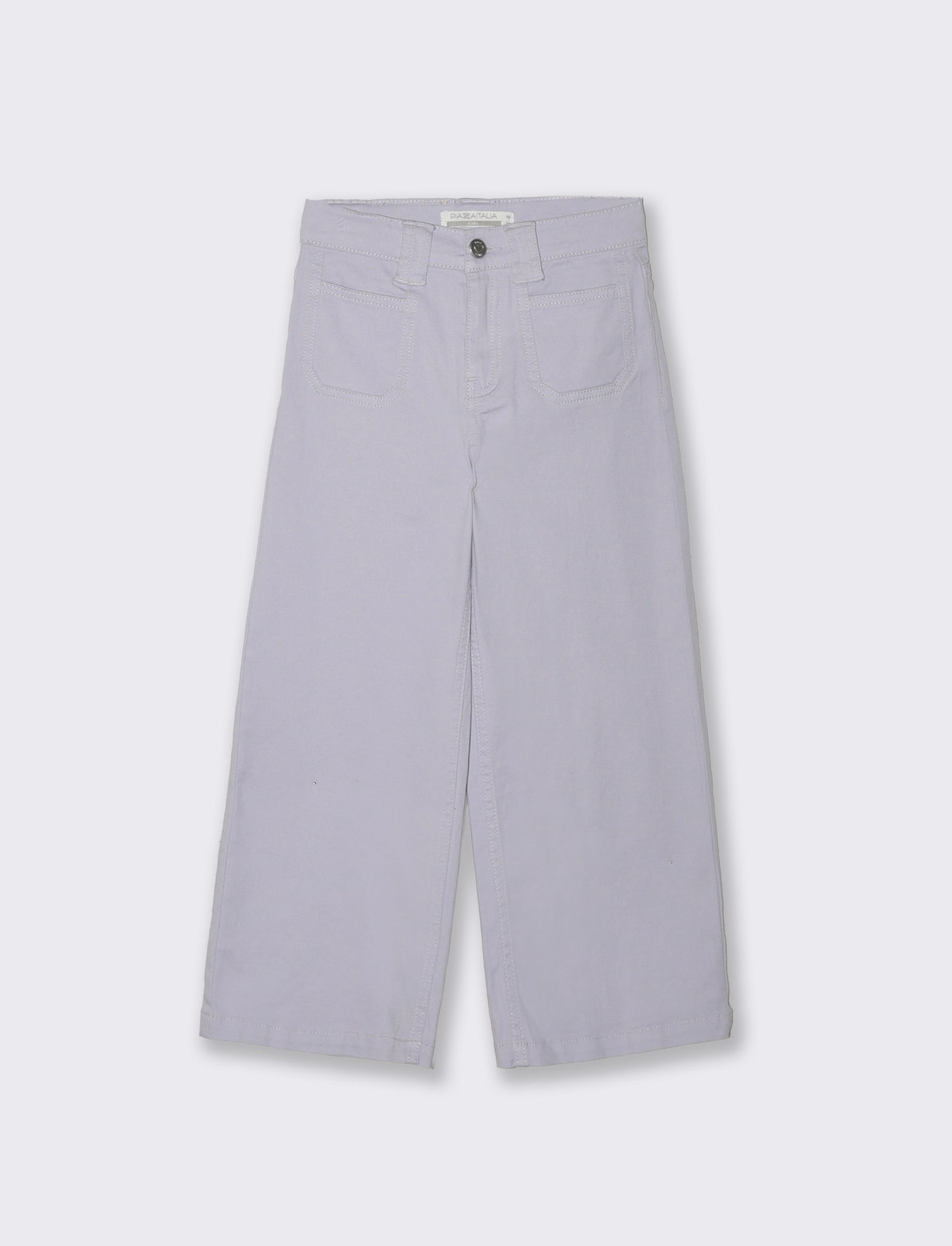 Pantalone gamba larga in cotone per bambina - Lilla