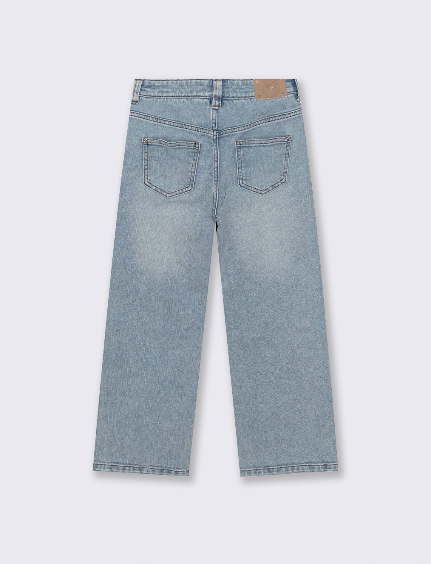 Jeans elastico wide leg per bambina - Denim chiaro
