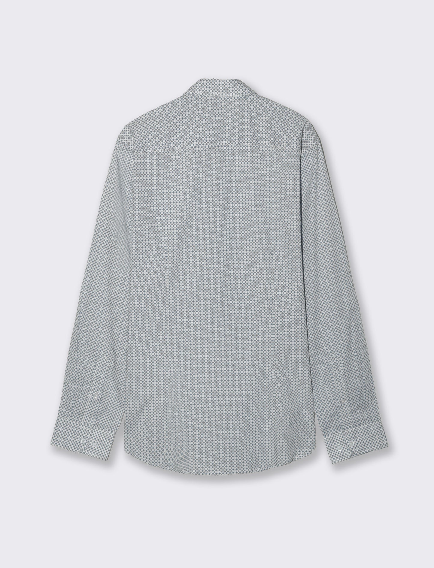 Camicia Regular Fit Micro Fantasia - Grigio ghiaccio