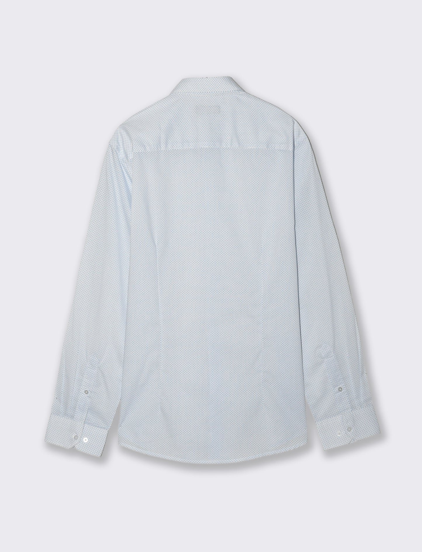 Regular Fit Micro Pattern Shirt - Sky blue